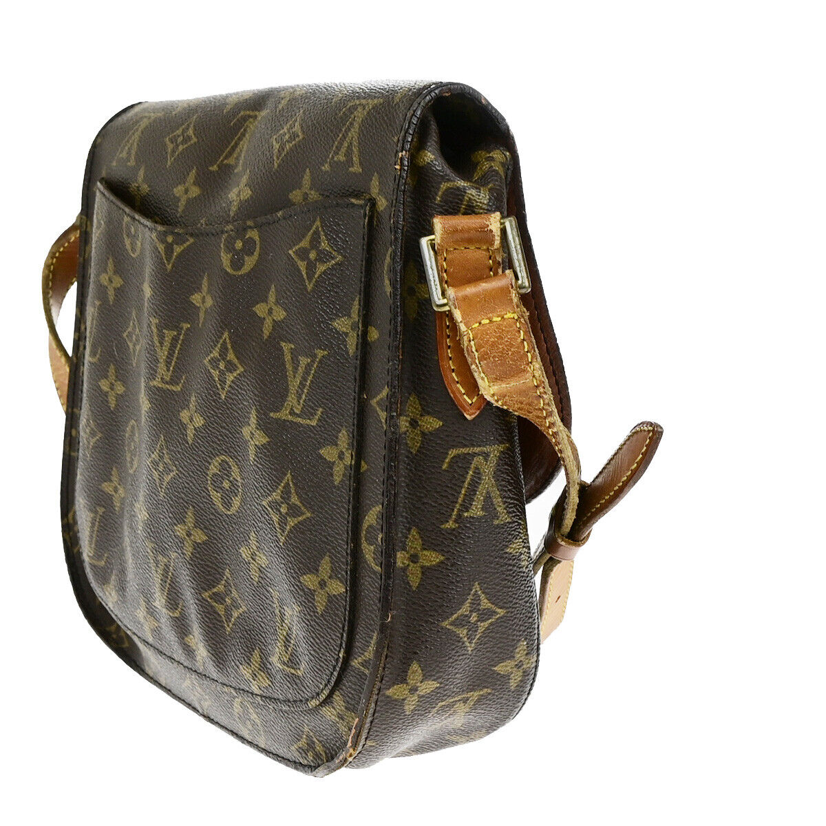 LOUIS VUITTON Saint Cloud GM Shoulder Bag Monogram Leather Brown M51242 69YG707