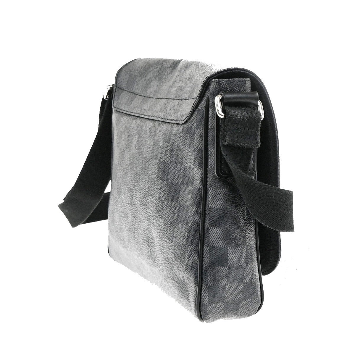LOUIS VUITTON Logo District PM Shoulder Bag Damier Graphite Black N41260 94EE207