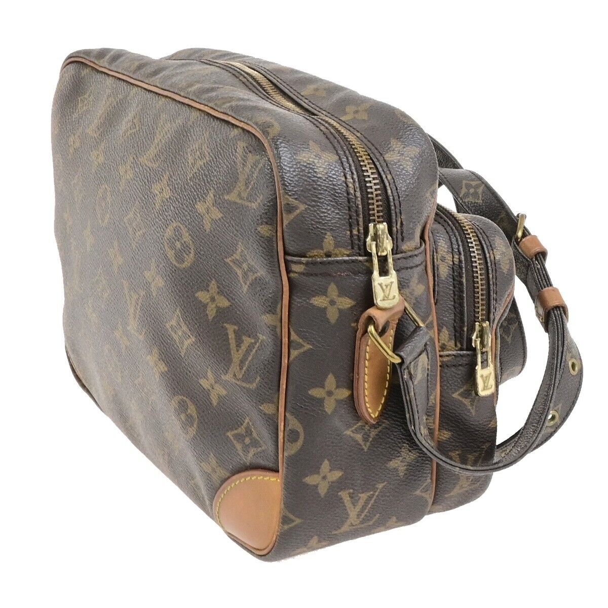LOUIS VUITTON Nile Crossbody Shoulder Bag Monogram Leather Brown M45244 31FB491