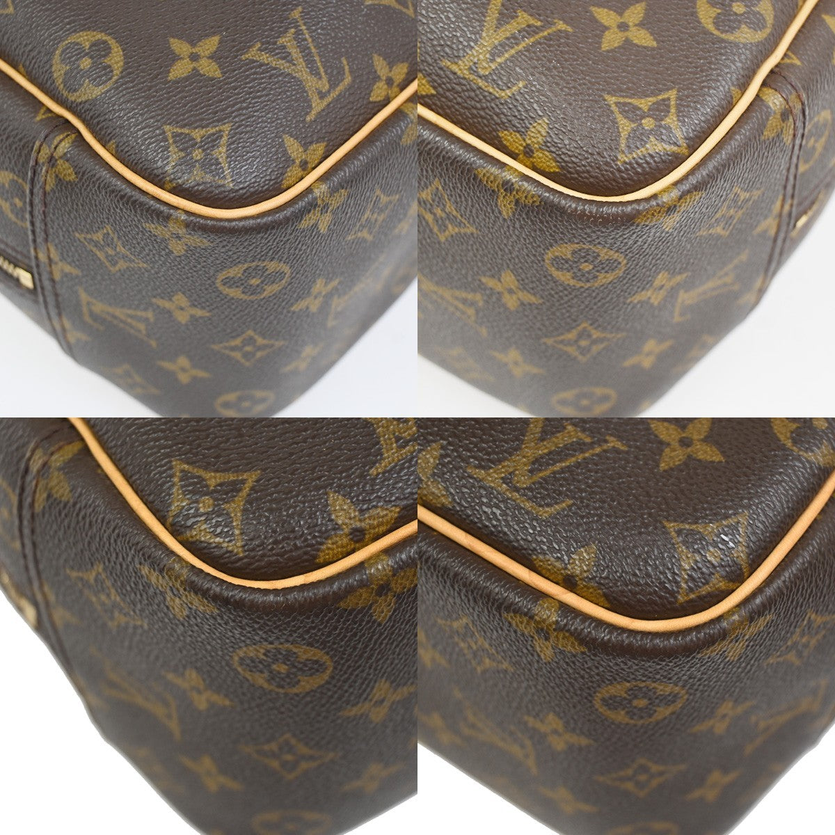 LOUIS VUITTON LV Logo Deauville Hand Bag Monogram Leather Brown M47270 73KC971