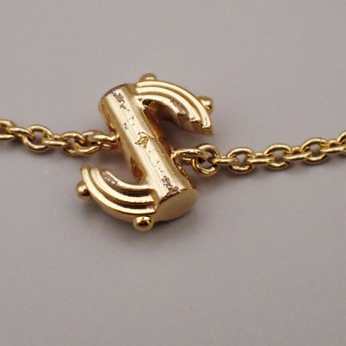 LOUIS VUITTON LV & ME S Chain Bracelet Gold-Plated Italy M67176 64YG574