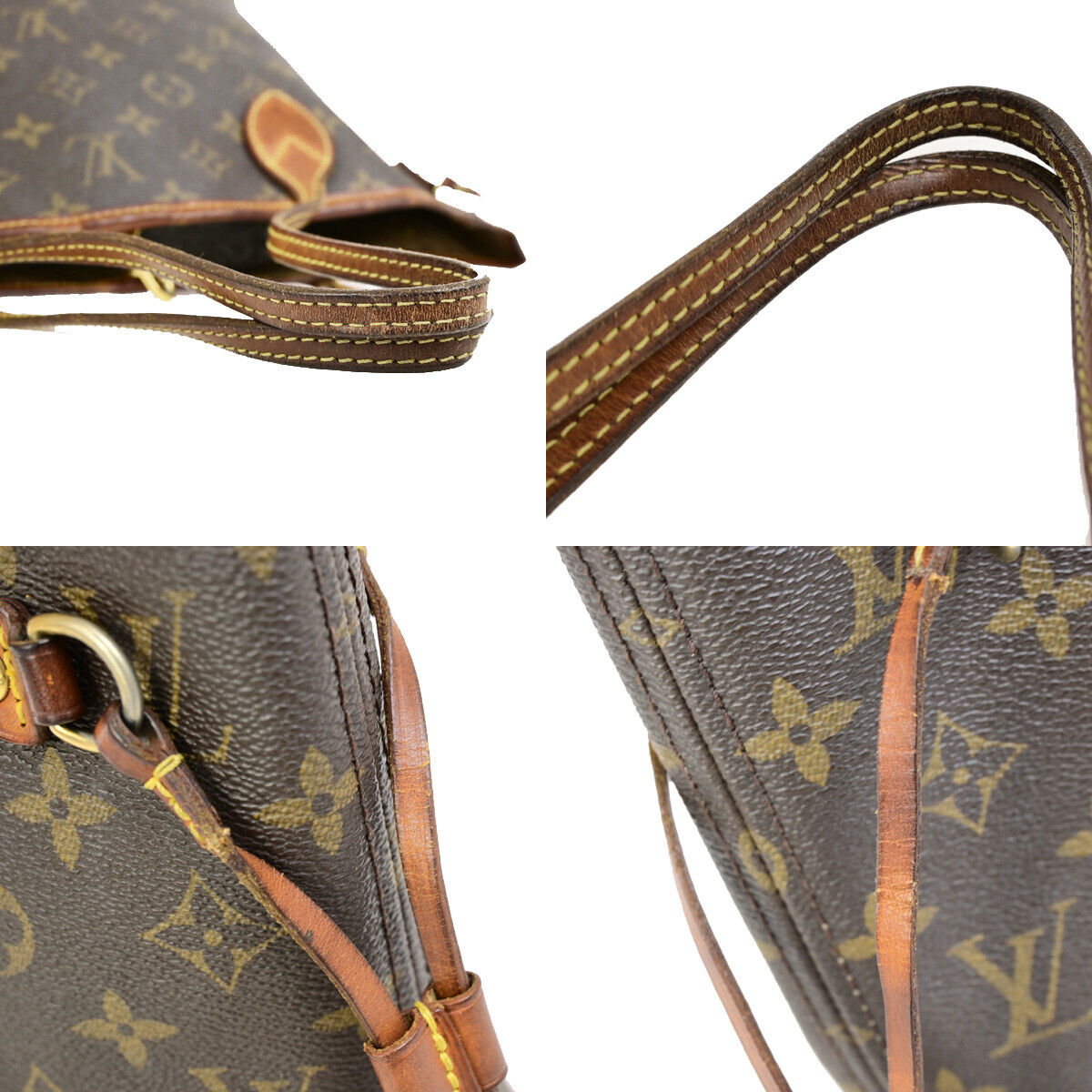 LOUIS VUITTON Neverfull PM Shoulder Tote Bag Monogram Leather BN M40155 18SJ452
