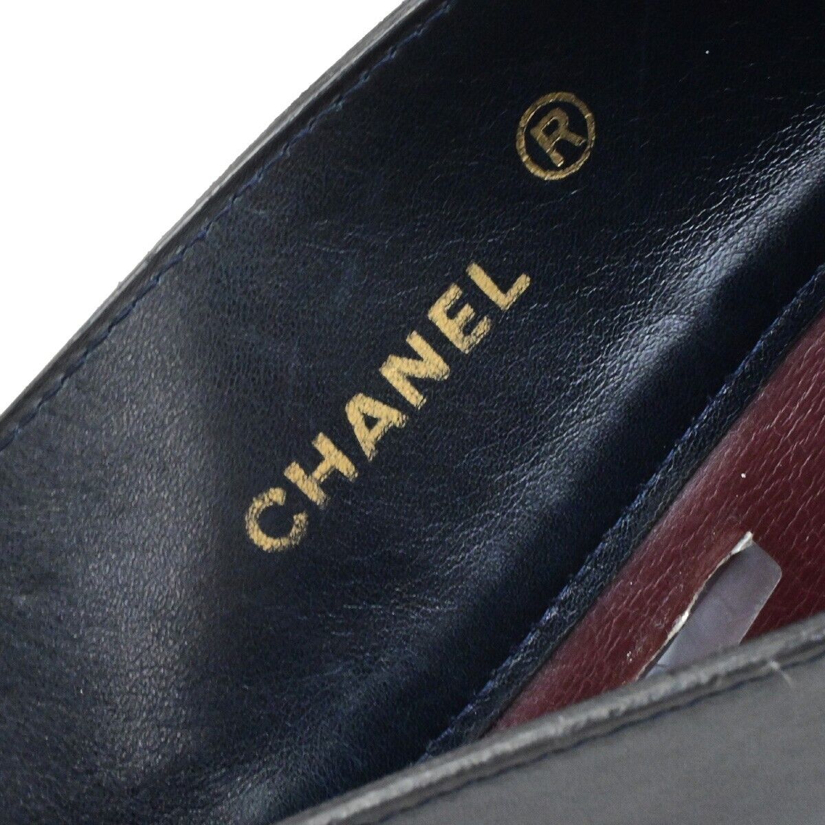 CHANEL CC Logo Matelasse Chain Shoulder Bag Canvas Leather Navy Blue GHW 46RF216