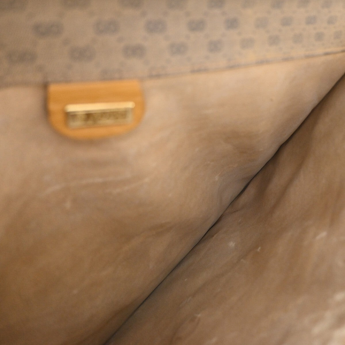 GUCCI Micro GG Pattern Clutch Hand Bag PVC Leather Brown Made In Italy 04EE282
