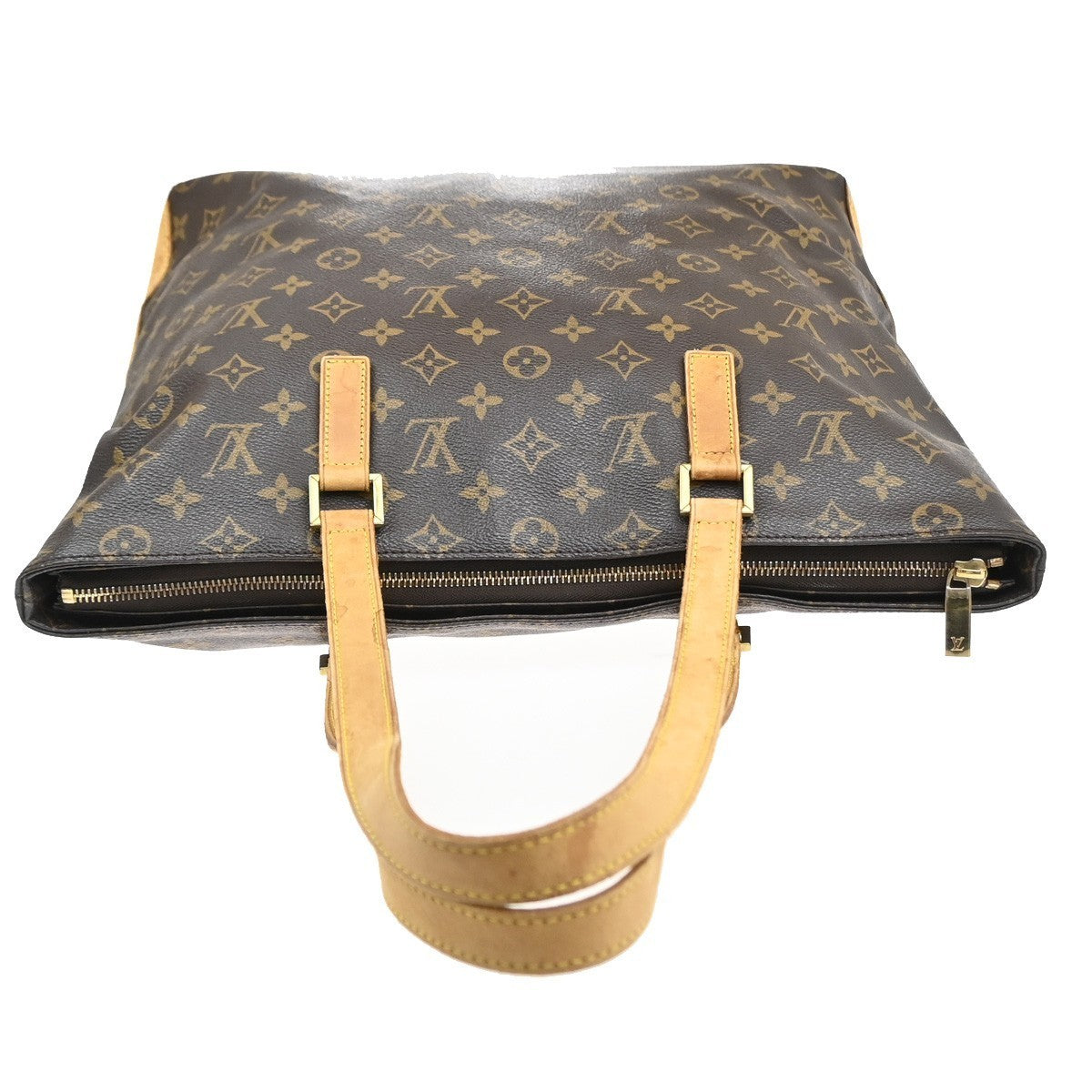 LOUIS VUITTON Cabas Mezzo Shoulder Bag Monogram Leather Brown M51151 77PA001