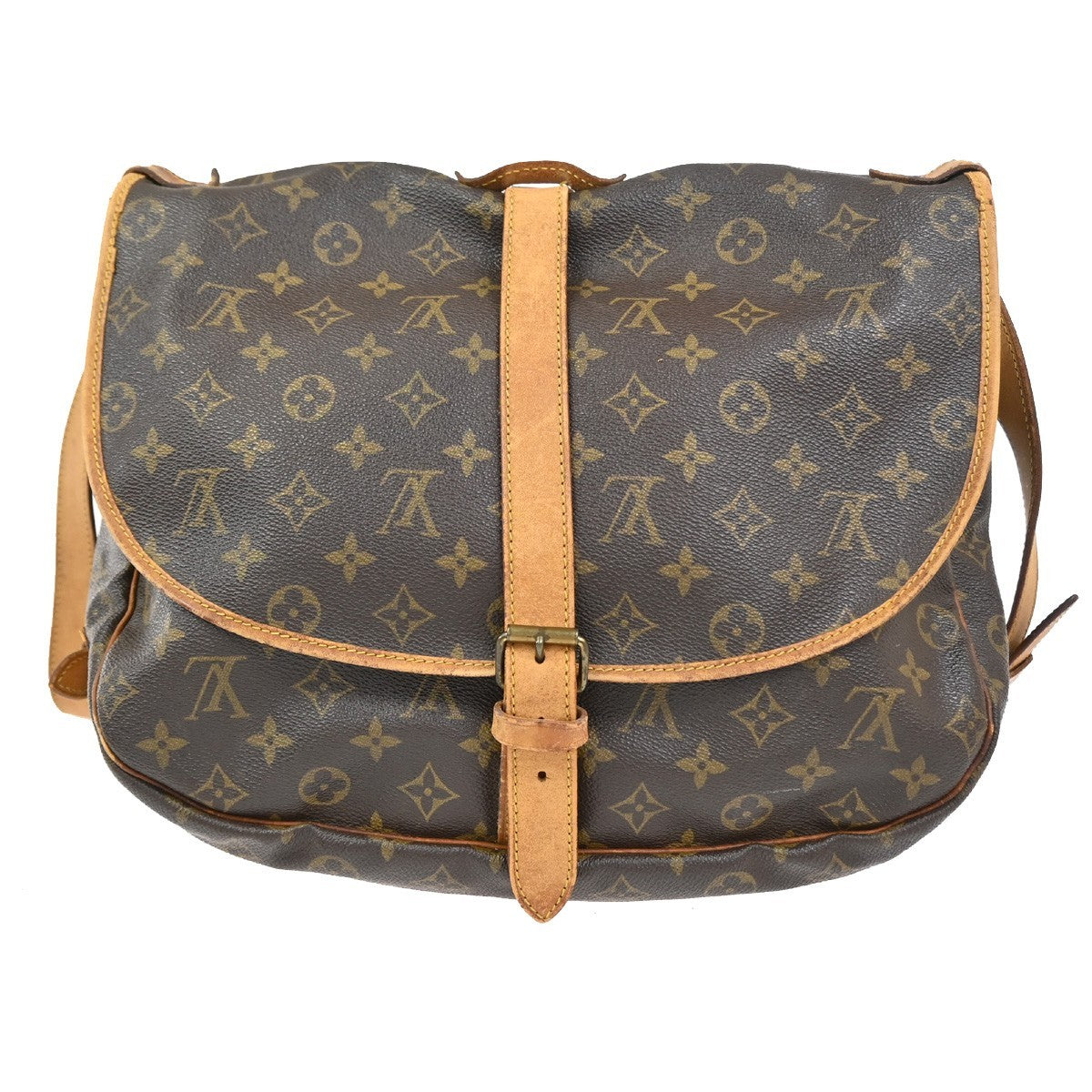 LOUIS VUITTON Saumur 35 Shoulder Bag Monogram Leather BN France M42254 32CA911