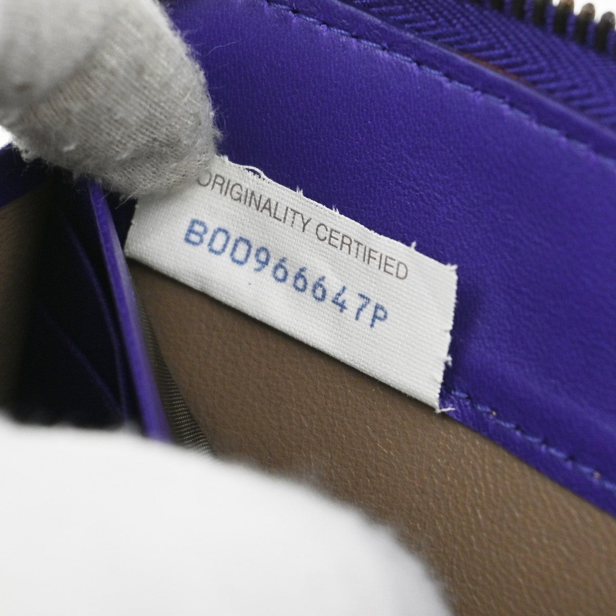 BOTTEGA VENETA Intrecciato Zip Around Long Wallet Embossing Leather PE 33EF667