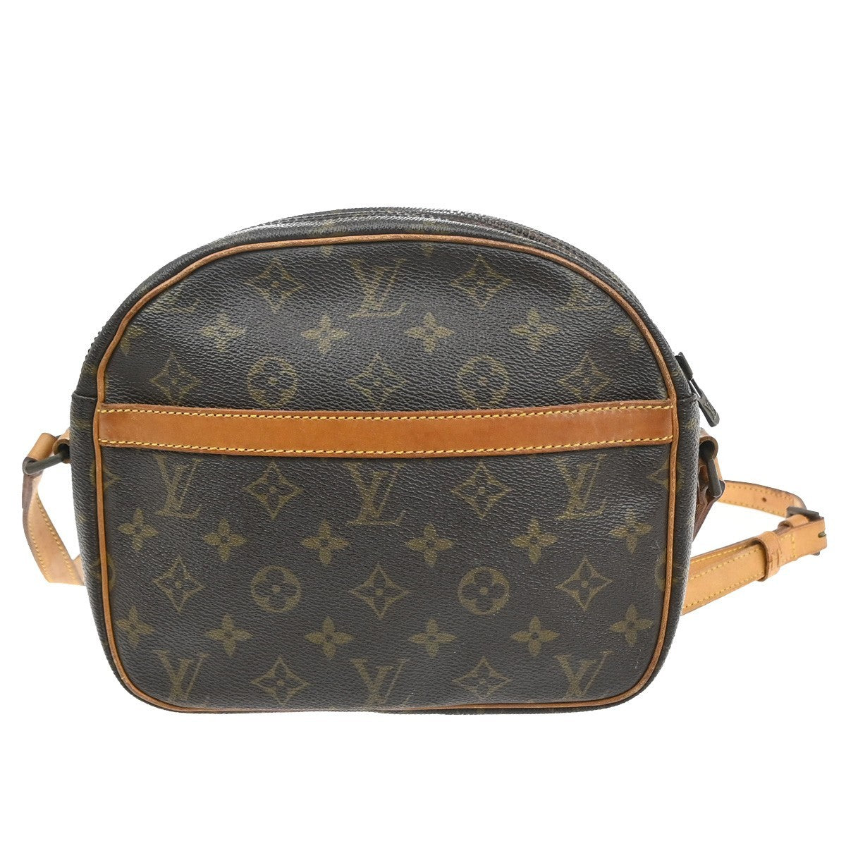 LOUIS VUITTON Senlis Shoulder Bag Monogram Leather Brown France 86SA113