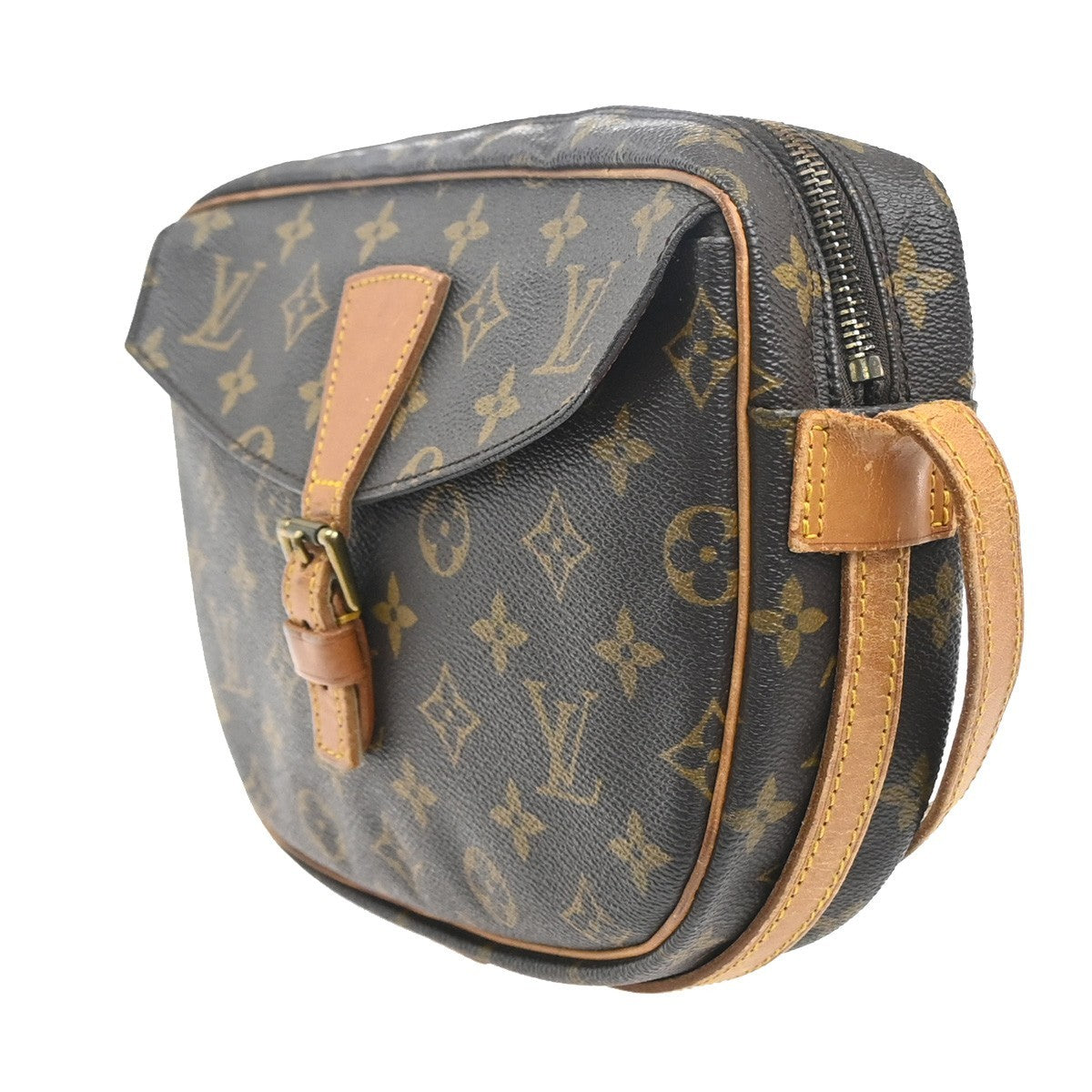 LOUIS VUITTON Jeune Fille MM Shoulder Bag Monogram Leather Brown M51226 64MA422