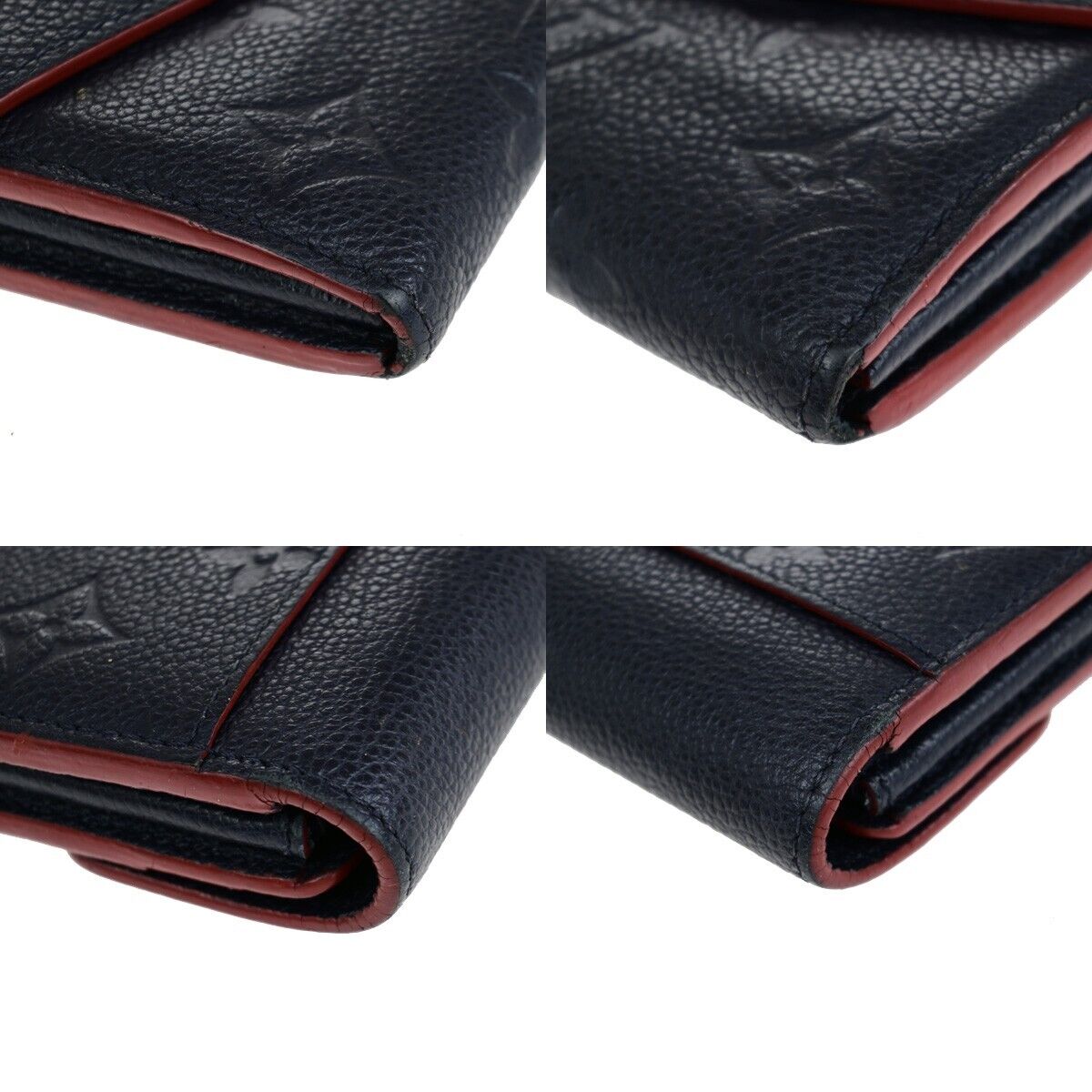 LOUIS VUITTON Portefeuille Sarah Wallet Monogram Empreinte Blue M62125 31EB752