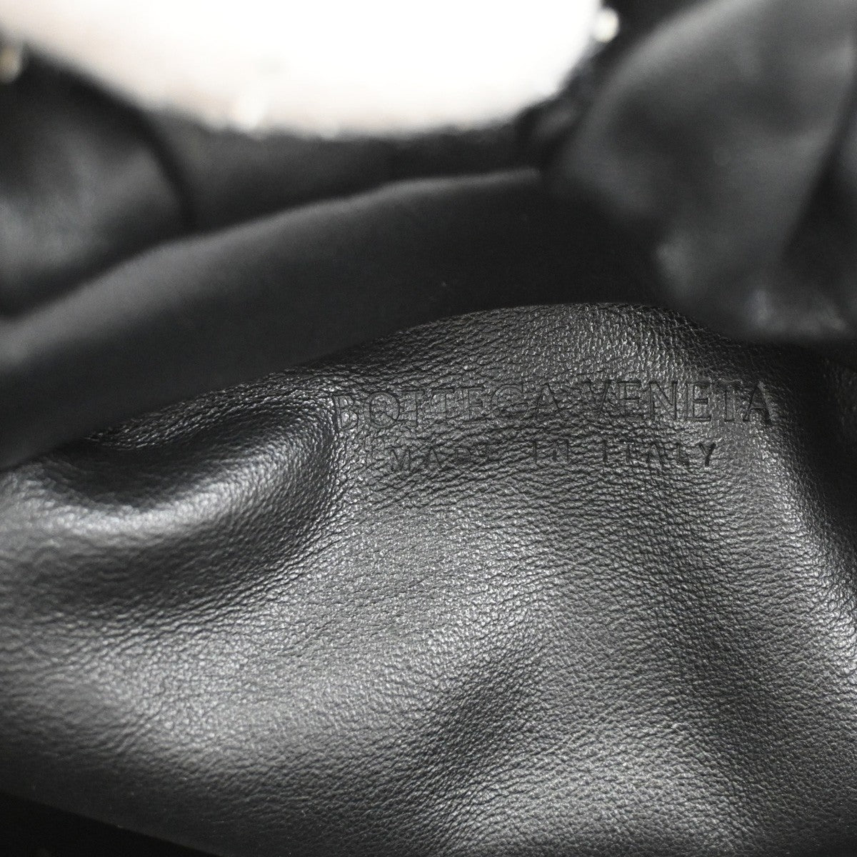 BOTTEGA VENETA The Chain Pouch Shoulder Bag Leather Black GHW Italy 50RL651