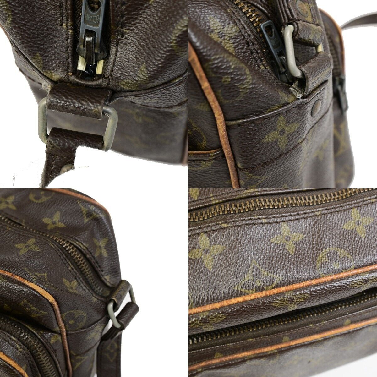 LOUIS VUITTON Nile Crossbody Shoulder Bag Monogram Leather Brown M45244 68ED041