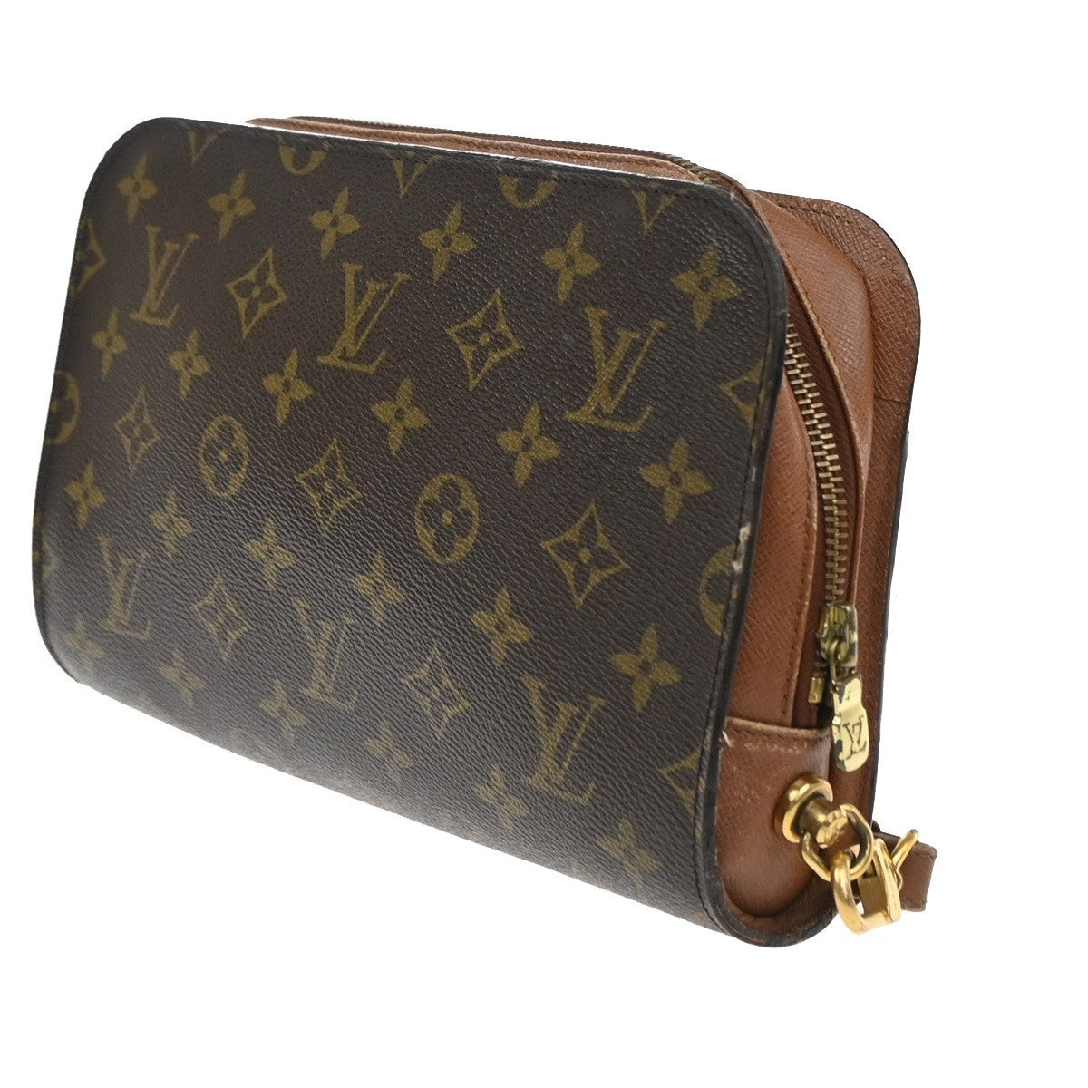 LOUIS VUITTON Orsay Clutch Hand Bag Monogram Leather Brown France M51790 66SA121