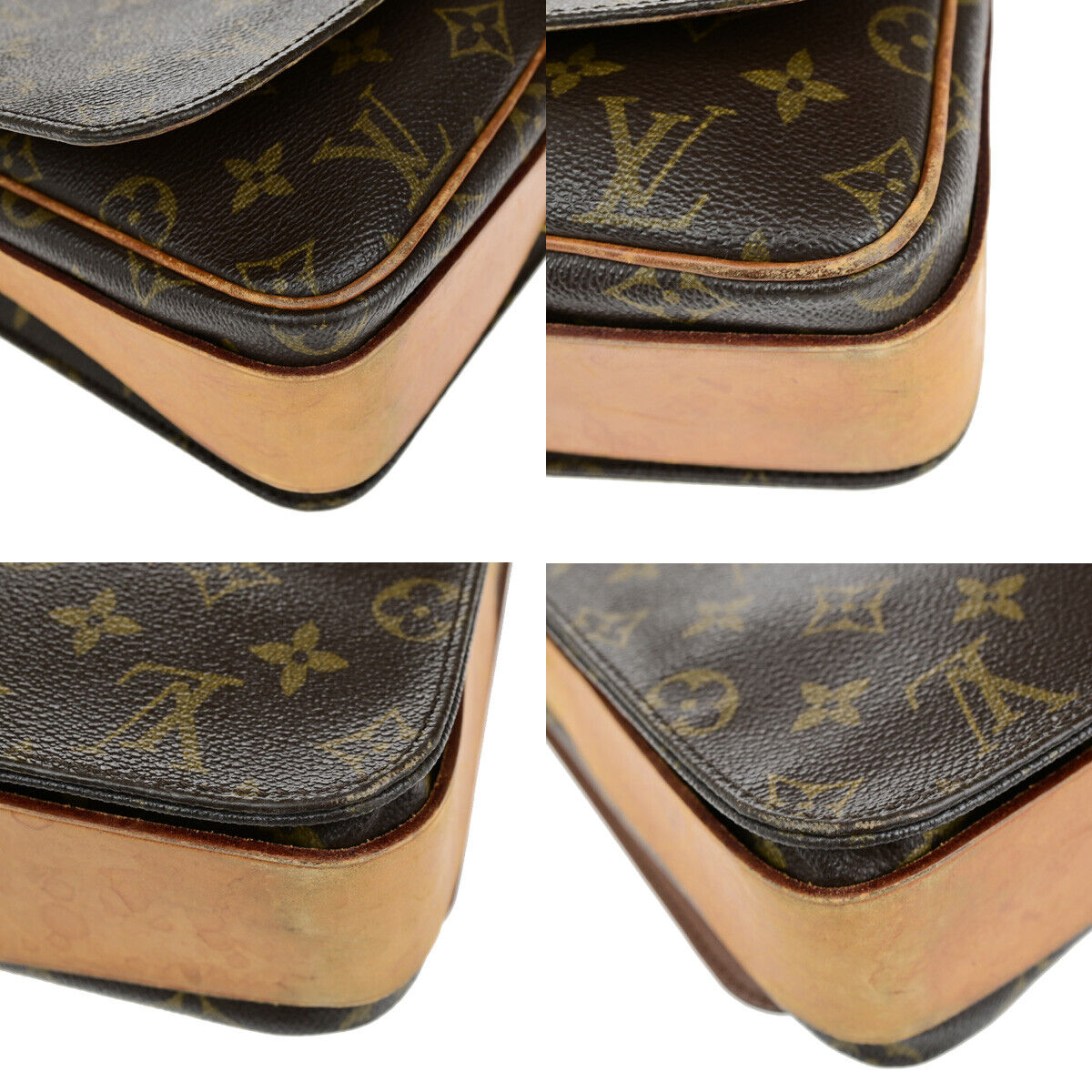 LOUIS VUITTON Cartouchiere GM Shoulder Bag Monogram Leather Brown M51252 30SJ466