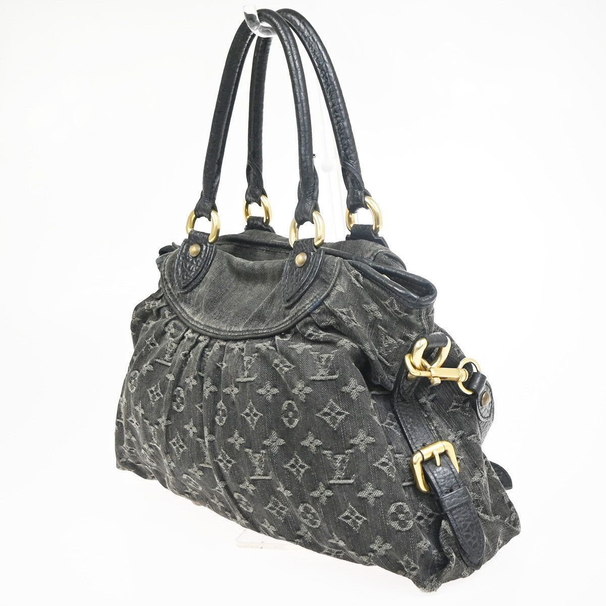 LOUIS VUITTON Neo Cabby MM 2Way Shoulder Bag Monogram Denim BK M95351 632CA773