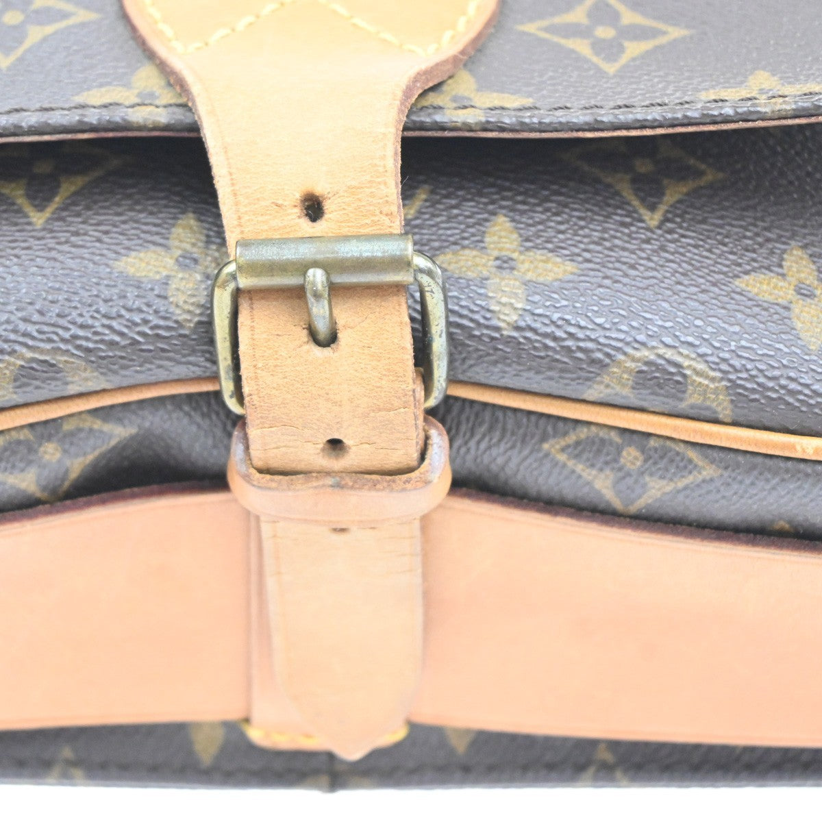 LOUIS VUITTON Cartouchiere MM Shoulder Bag Monogram Leather Brown M51253 83KC660
