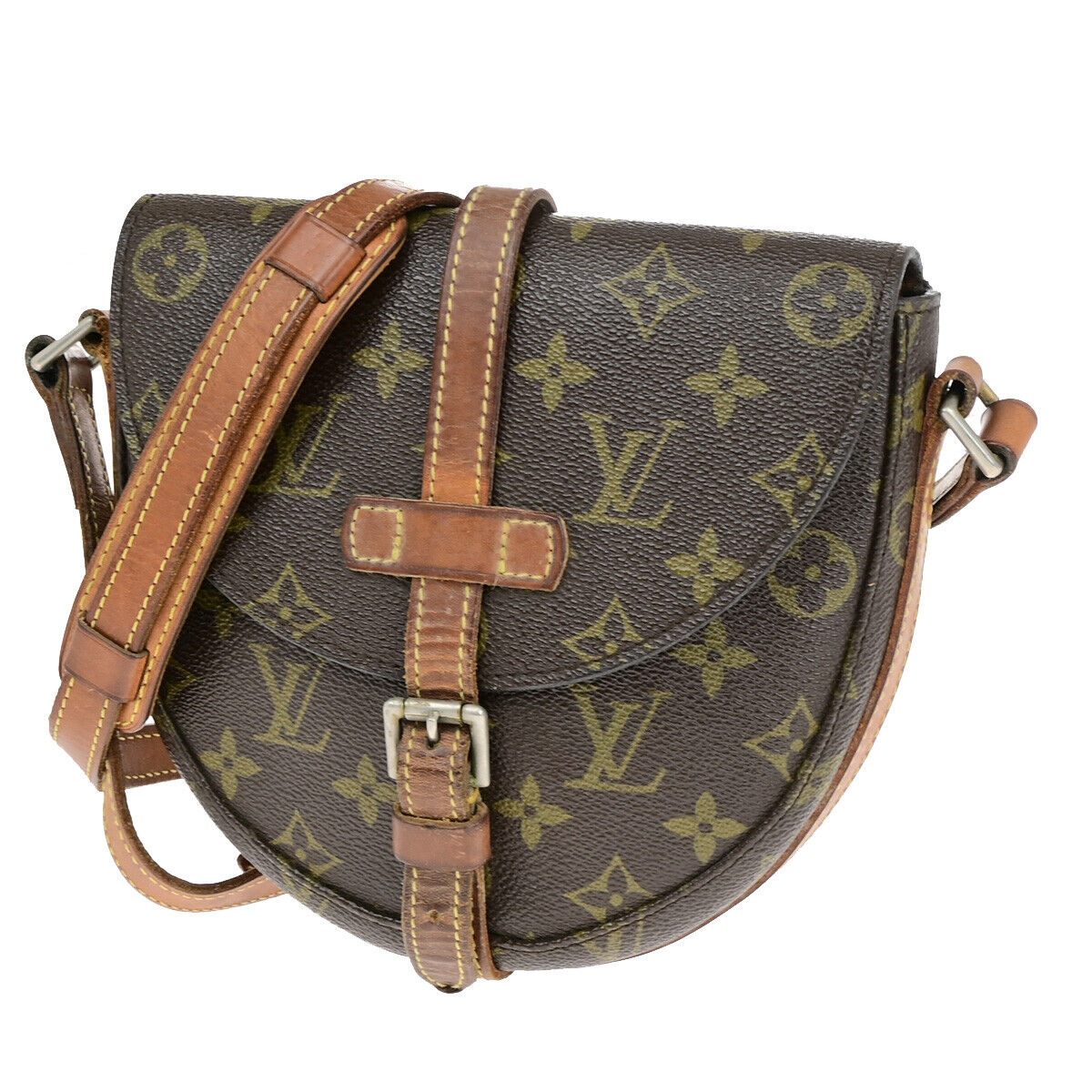 LOUIS VUITTON Chantilly PM Shoulder Bag Monogram Leather Brown M51234 64SH974