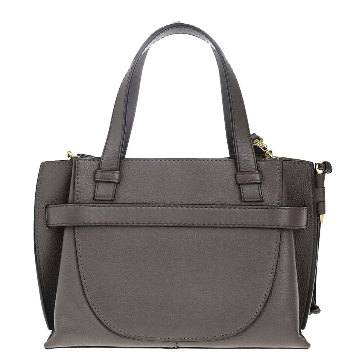 LOEWE Logo Gate Top Handle 2Way Shoulder Hand Bad Leather Brown GHW 95RK662