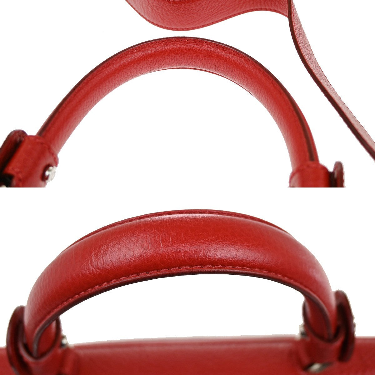 SALVATORE FERRAGAMO Gancini 2Way Shoulder Hand Bag Leather Red SHW 34KB417