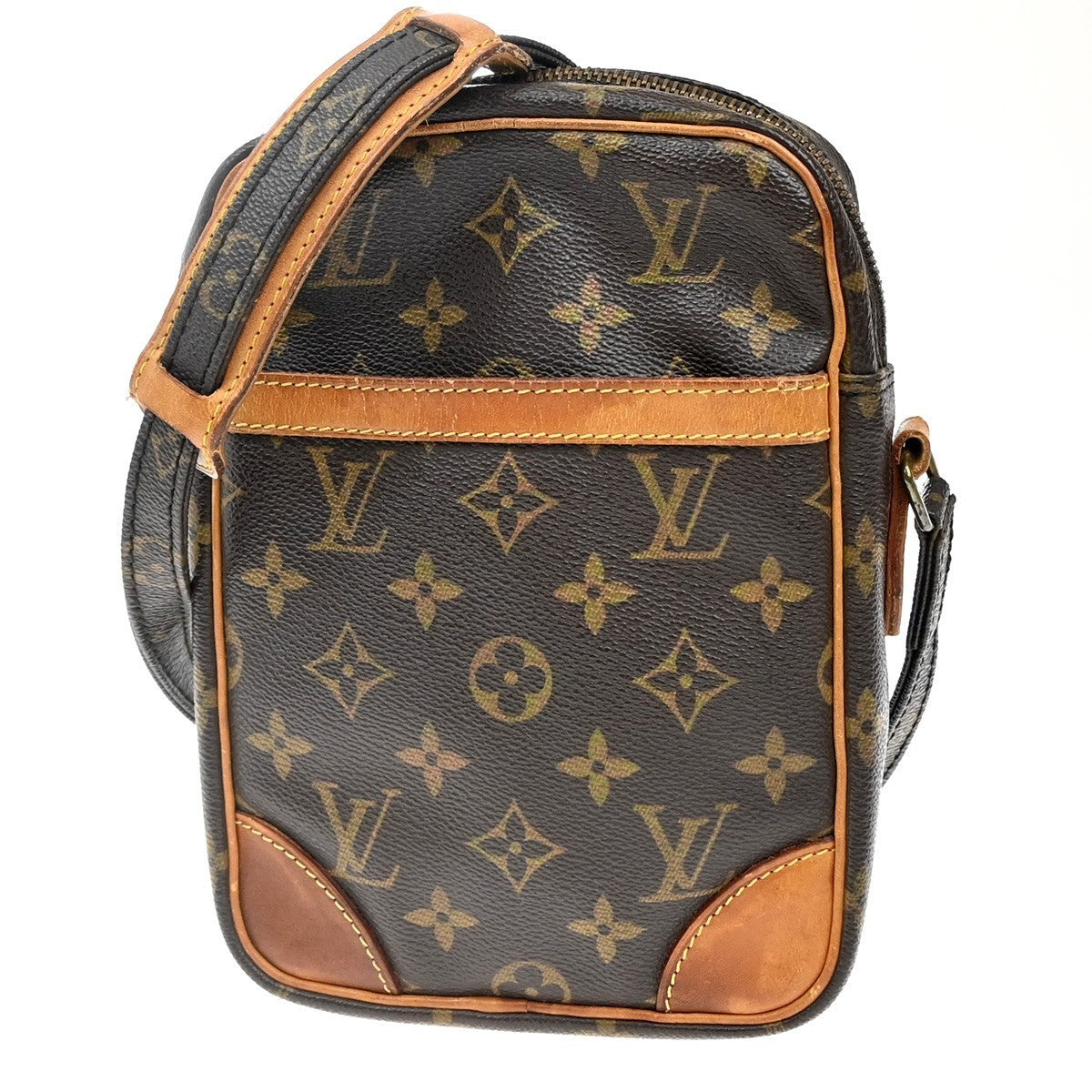 LOUIS VUITTON Danube Shoulder Bag Monogram Leather Brown France M45266 35KP275
