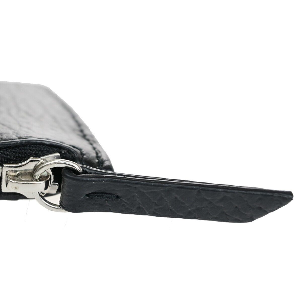 MAISON MARGIELA Logo Card Case Coin Compact Wallet Leather Black SHW 37SJ176