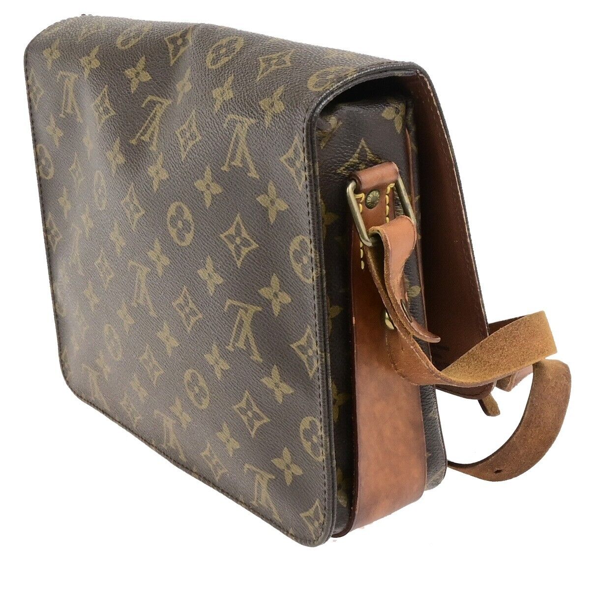 LOUIS VUITTON Cartouchiere GM Shoulder Bag Monogram Leather Brown M51252 62ED502