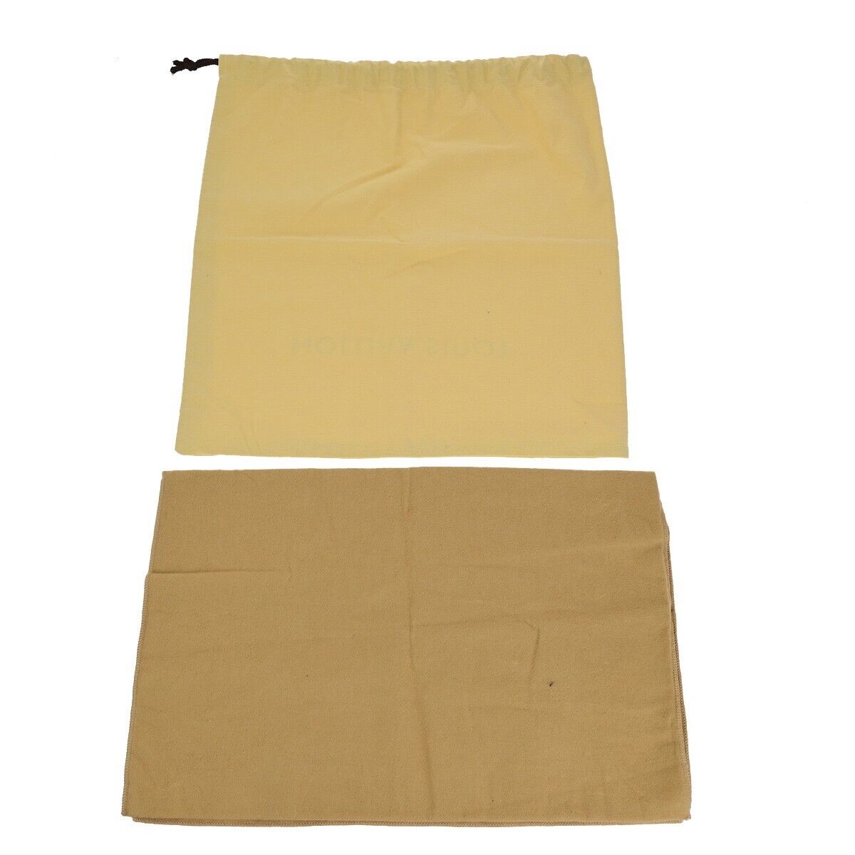 LOUIS VUITTON Logo 10 Set Dust Bag Drawstring Canvas Cotton Beige Brown 02EB417