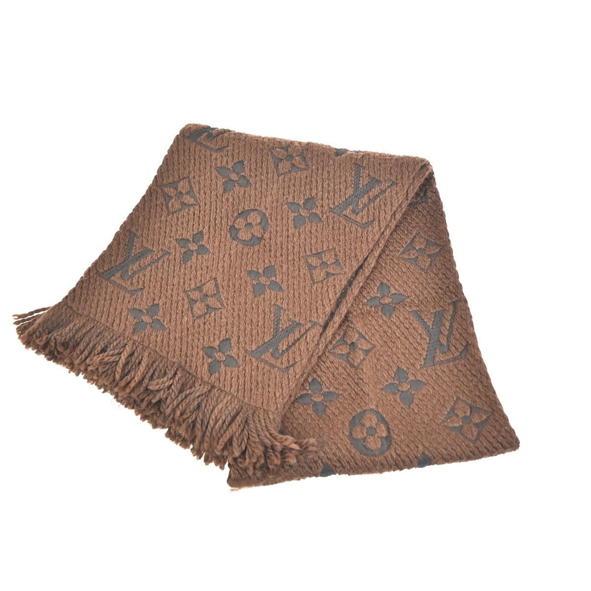LOUIS VUITTON Echarpe Logomania Scarf muffler wool Brown M72241 35TA583