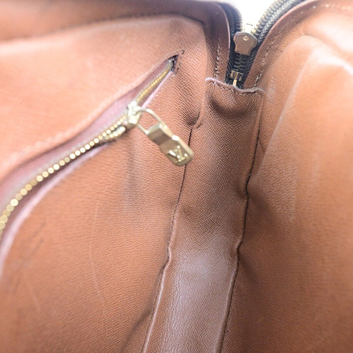 LOUIS VUITTON Jeune Fille MM Shoulder Bag Monogram Leather Brown  M51226 32ED038