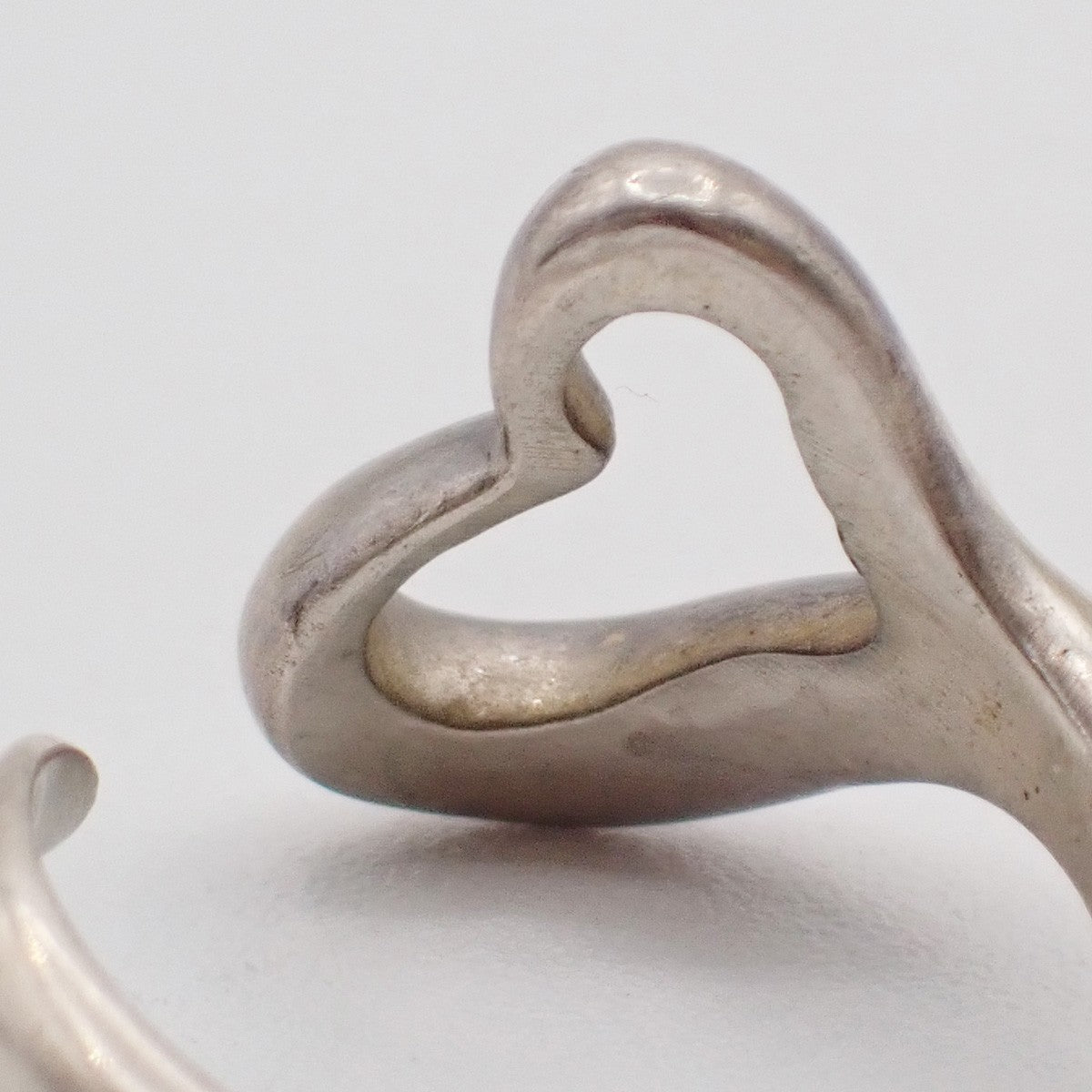 Tiffany & Co. Logo Elsa Peretti Open Heart Ring US6.5 Silver 925 01AA140