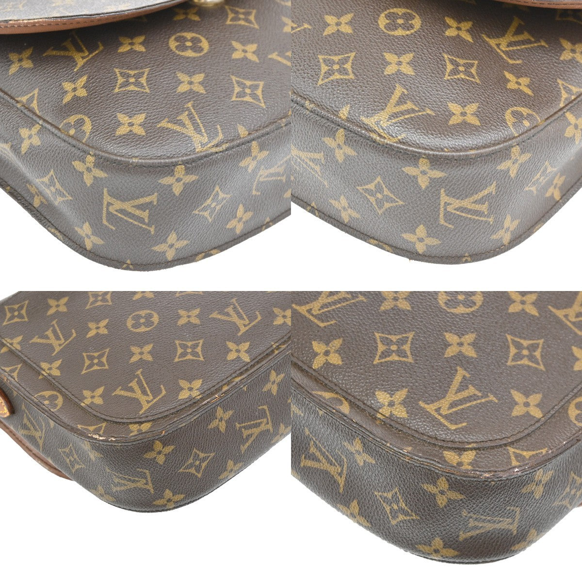 LOUIS VUITTON Saint Cloud GM Shoulder Bag Monogram Leather Brown M51242 38PA011
