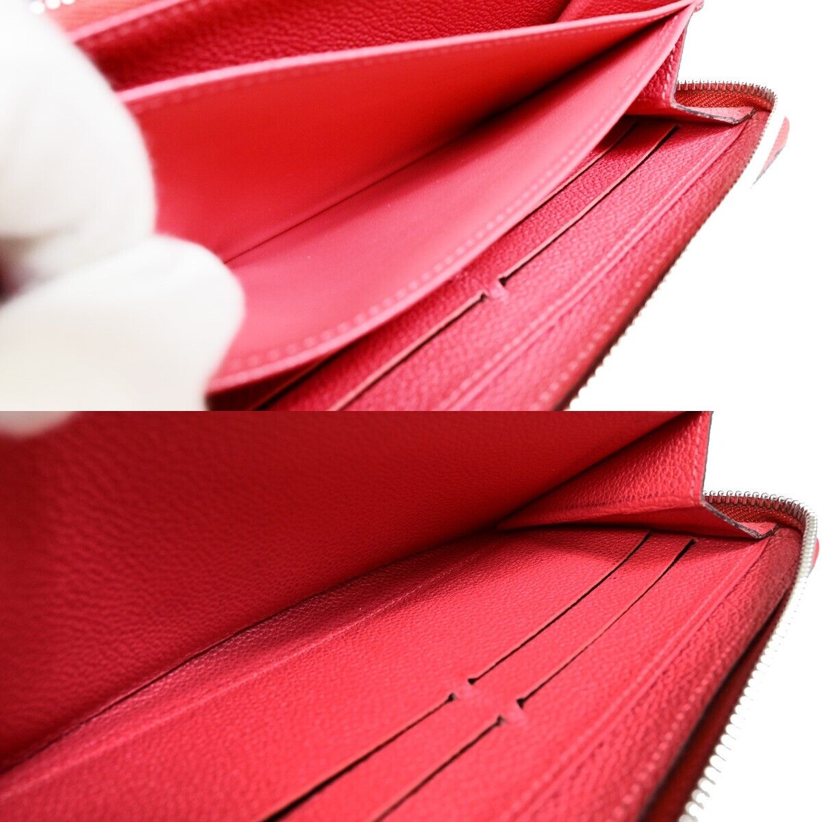 LOUIS VUITTON Long Zippy Wallet Monogram Empreinte Leather Cherry M68571 66EB325