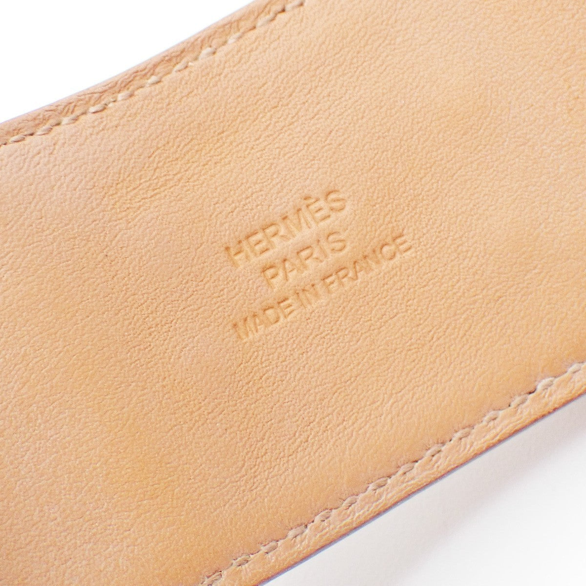 HERMES Collier de Chien Bracelet Size S Square O Epsom Leather Orange 89KP449
