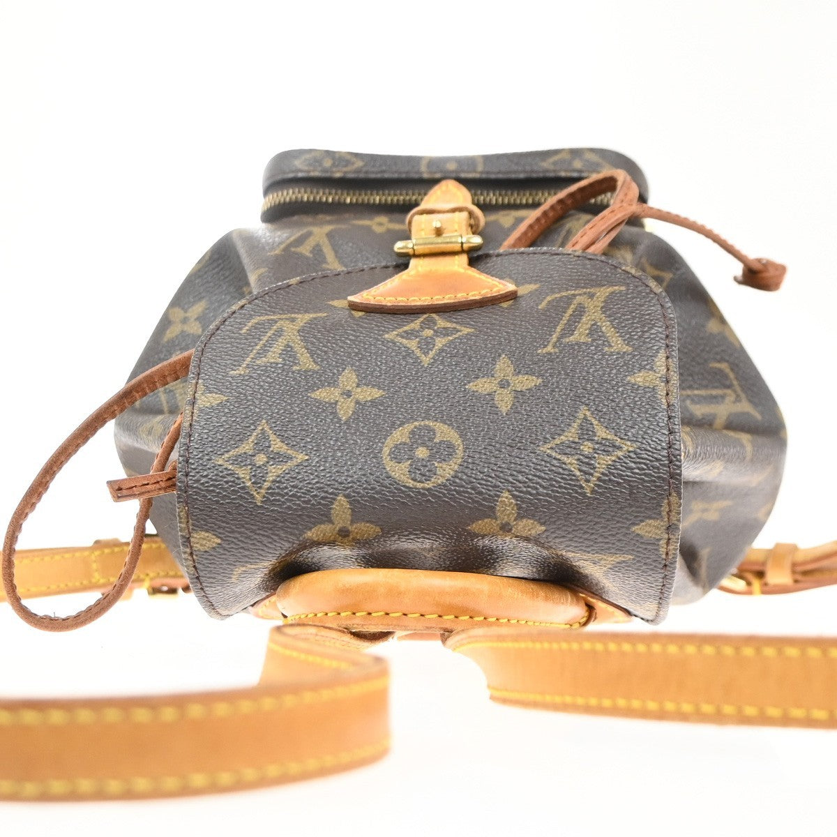 LOUIS VUITTON Mini Montsouris Backpack Bag Monogram Leather Brown M51137 78KC503