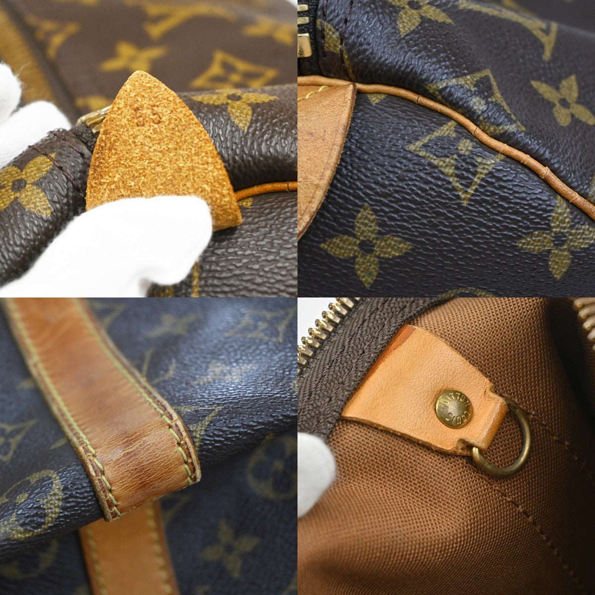 LOUIS VUITTON Keepall 55 Travel Hand Bag Monogram Leather Brown M41424 81PA007