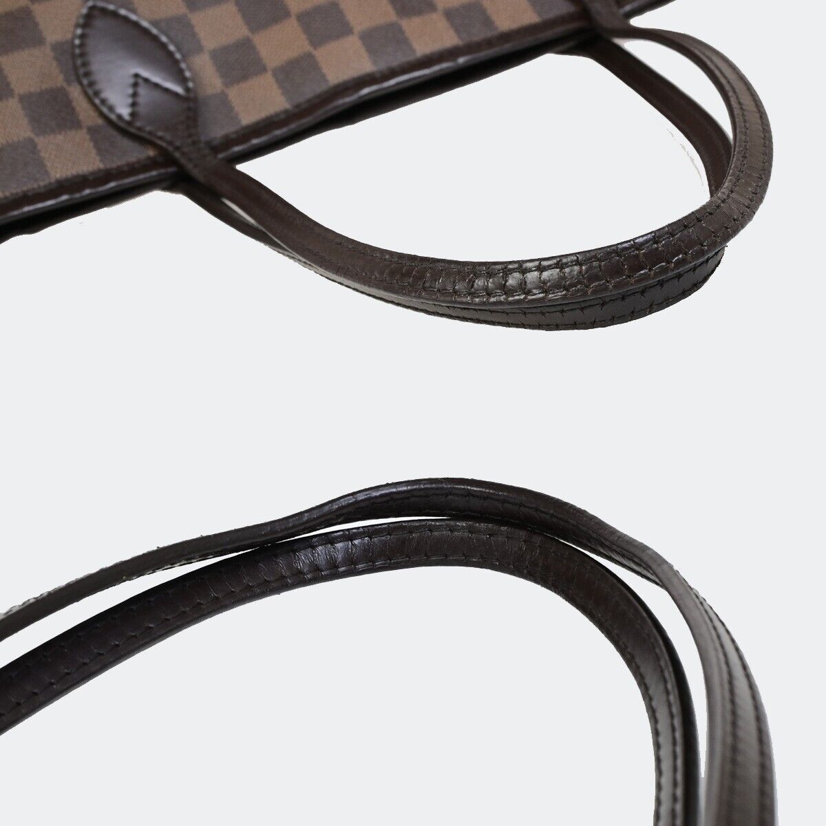 LOUIS VUITTON Neverfull MM Shoulder Tote Bag Damier Leather Brown N51105 90EB850