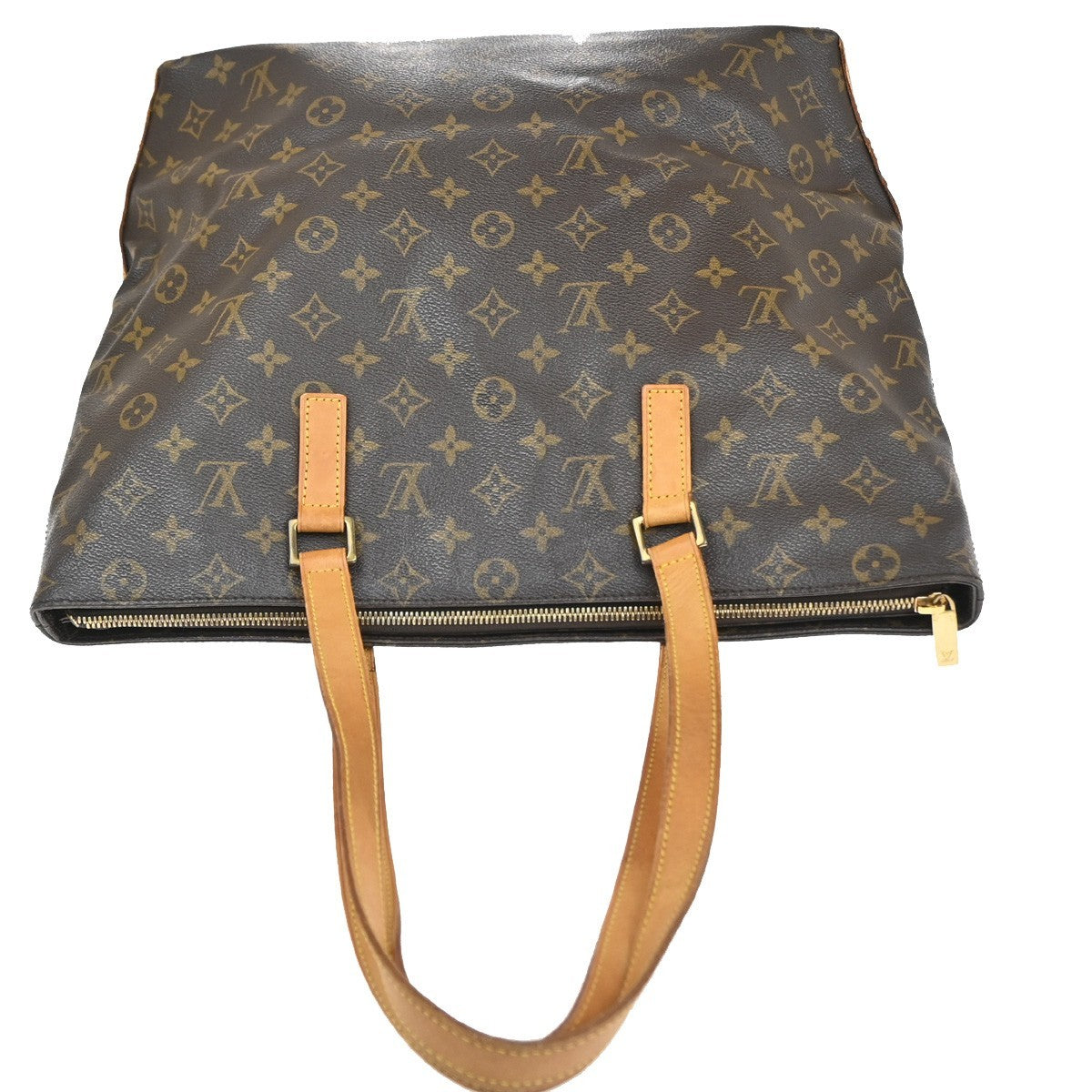 LOUIS VUITTON Cabas Mezzo Shoulder Bag Monogram Leather Brown M51151 77CA804