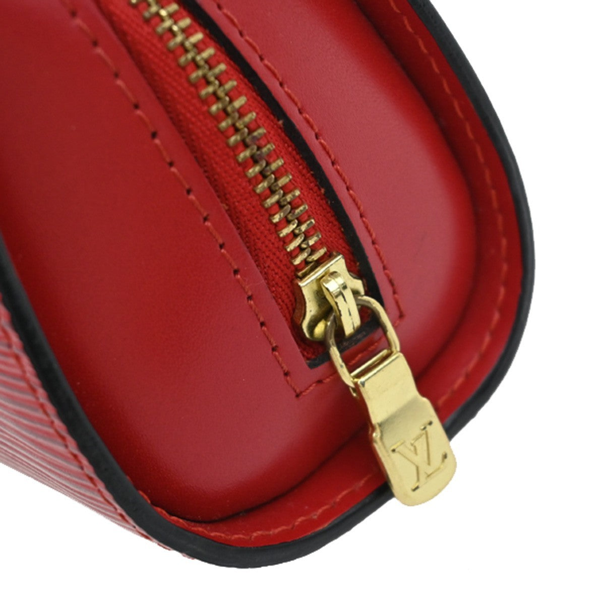 LOUIS VUITTON LV Logo Dauphine PM Pouch Bag Epi Leather Red M48447 02KP136