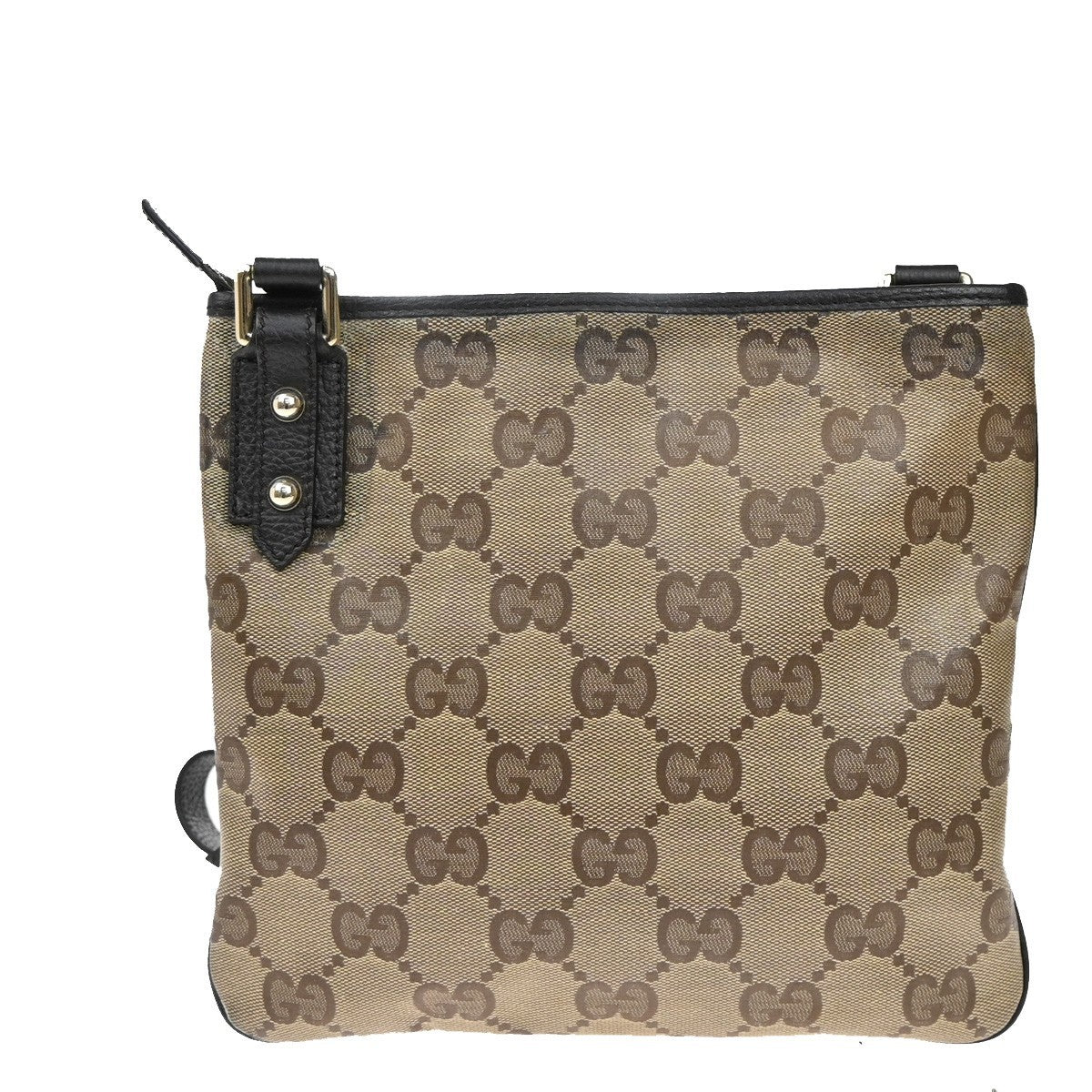 GUCCI Logo GG Pattern Crossbody Shoulder Bag Coating Canvas Leather BN 80KB482