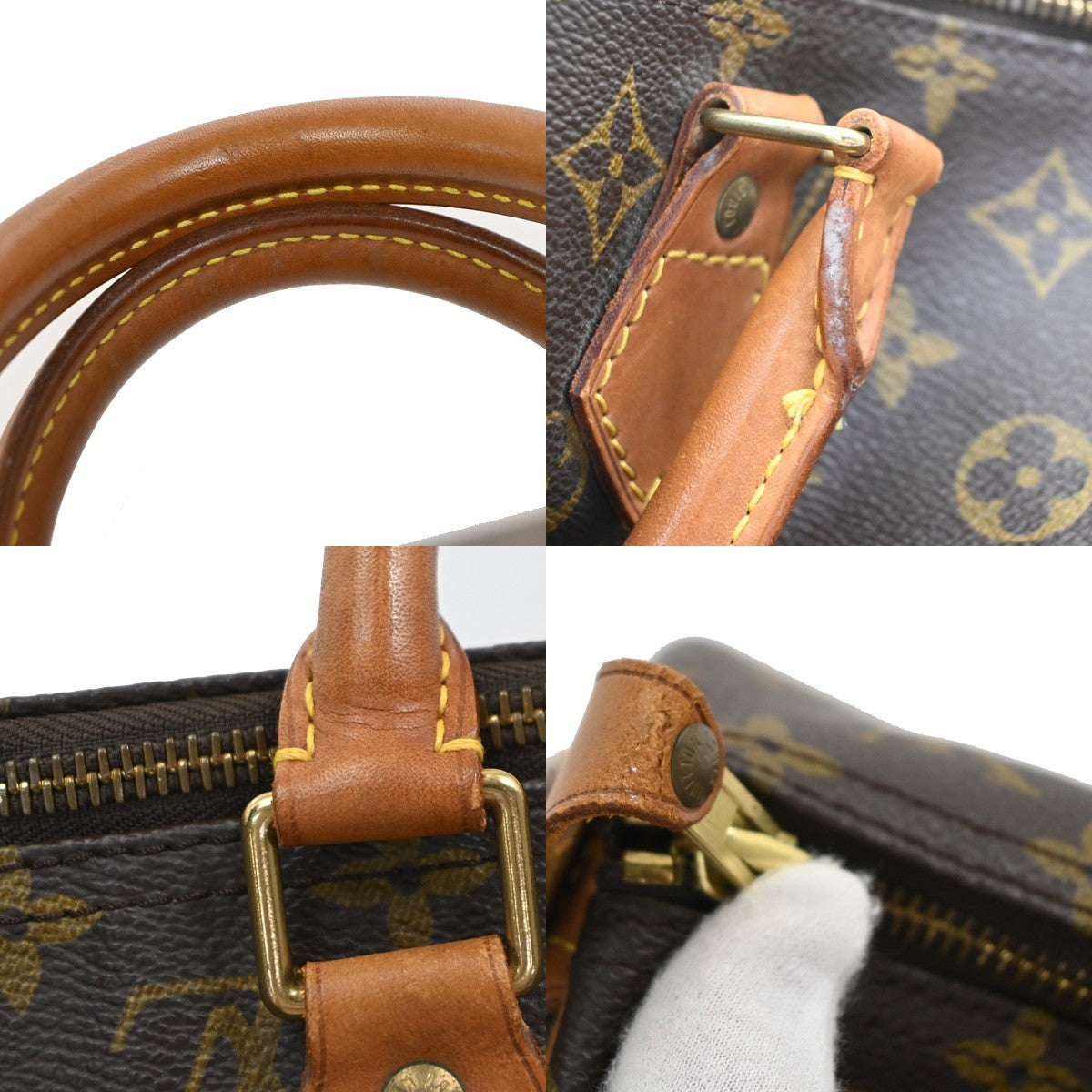 LOUIS VUITTON Speedy 40 Travel Hand Bag Monogram Leather Brown M41522 93PA044