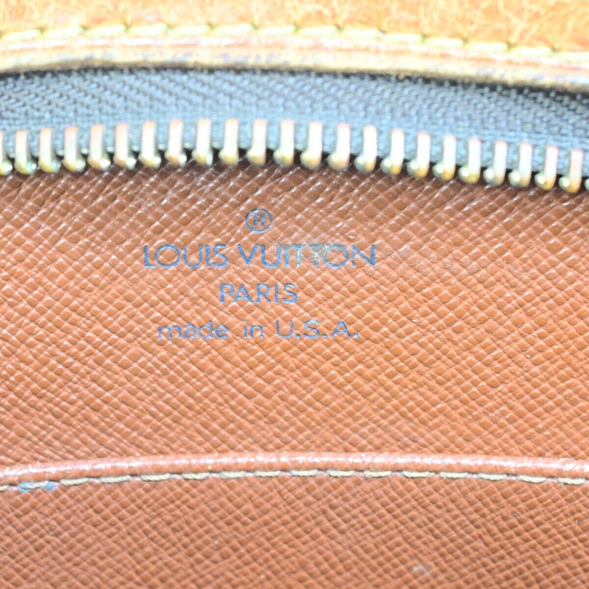 LOUIS VUITTON Logo Drouot Shoulder Bag Monogram Leather Brown M51290 31EB534