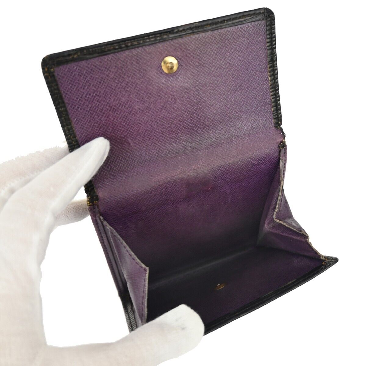 LOUIS VUITTON LV 2 Set Bifold Trifold Wallet Epi Leather Yellow Lilac 07EA201