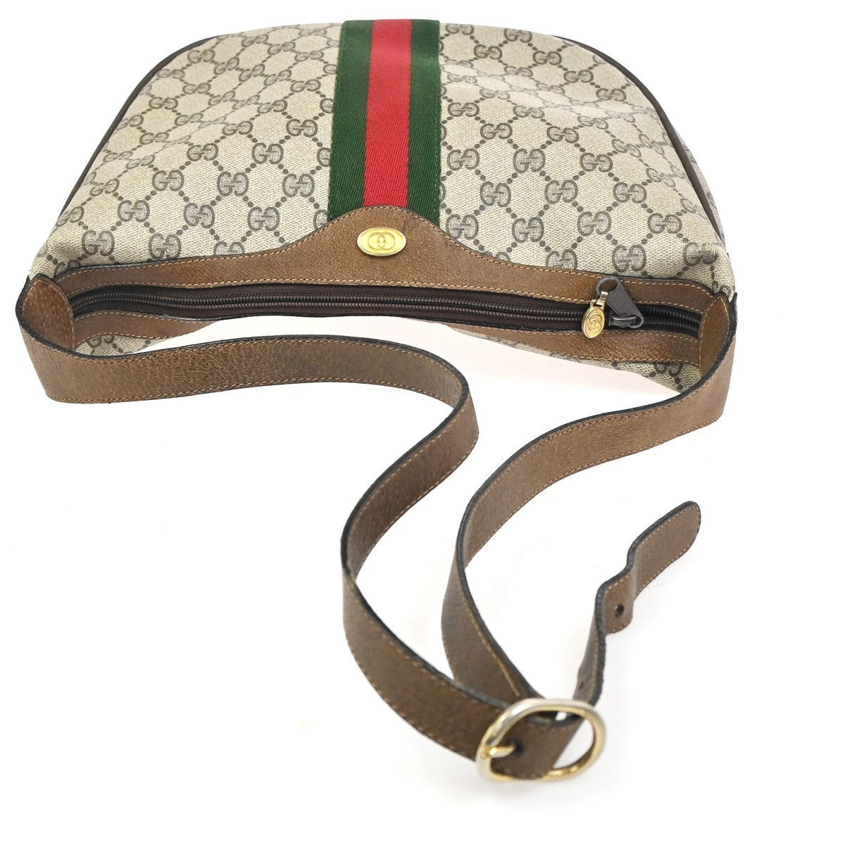 GUCCI Logo GG Pattern Sherry CrossBody Shoulder Bag PVC Leather BN Italy 31CA754