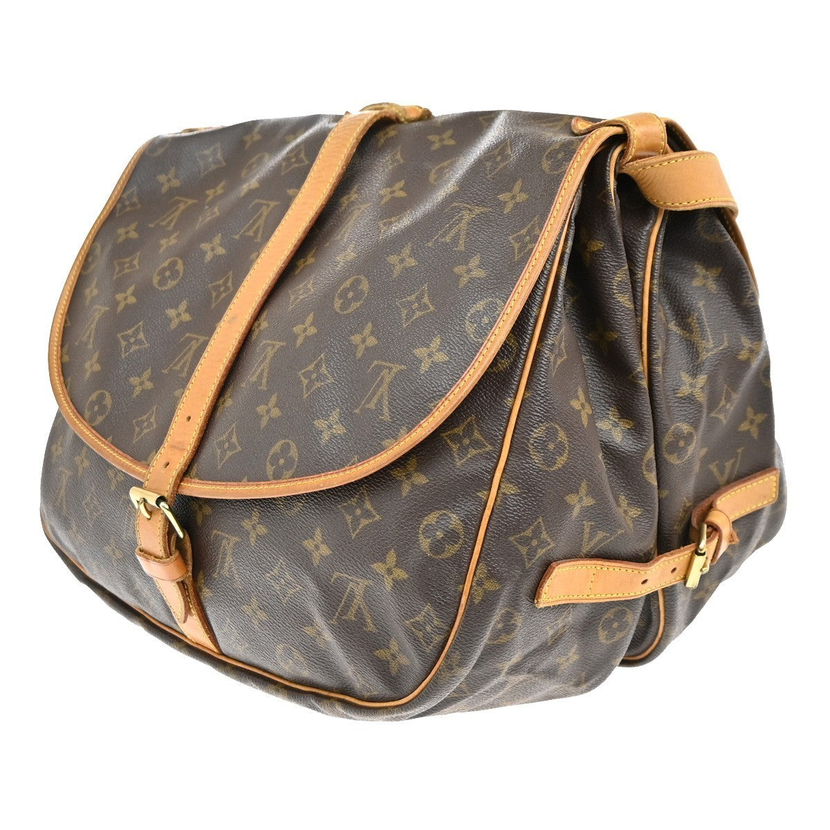 LOUIS VUITTON Saumur 35 Shoulder Bag Monogram Leather BN France M42254 79KC224