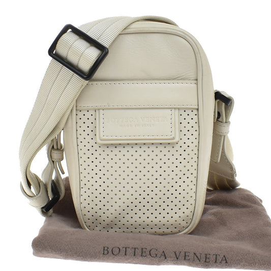 BOTTEGA VENETA Logo Mini Shoulder Bag Leather White Made in Italy 83KB141