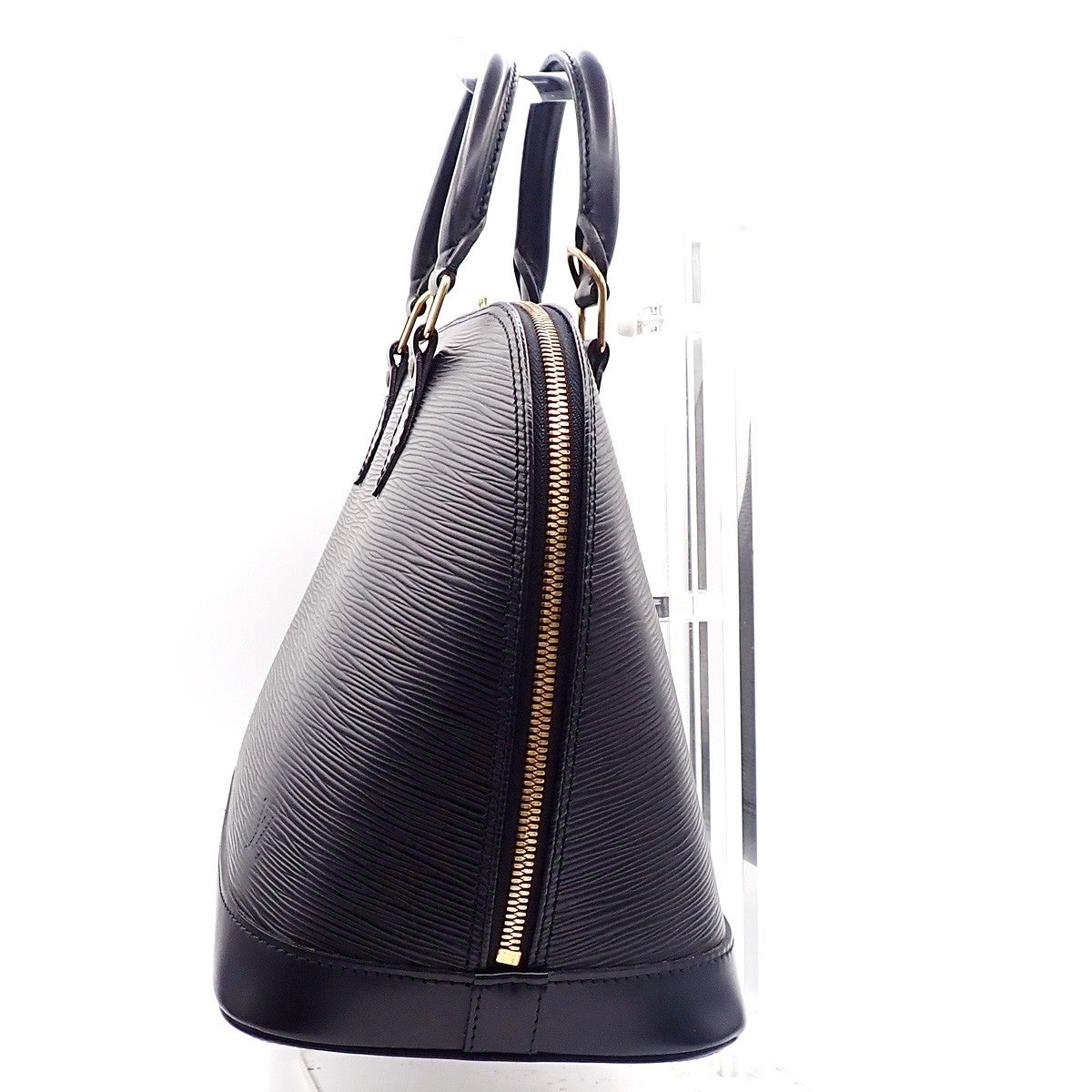 LOUIS VUITTON LV Alma Hand Bag Epi Leather Noir Black Gold France M52142 10AA197