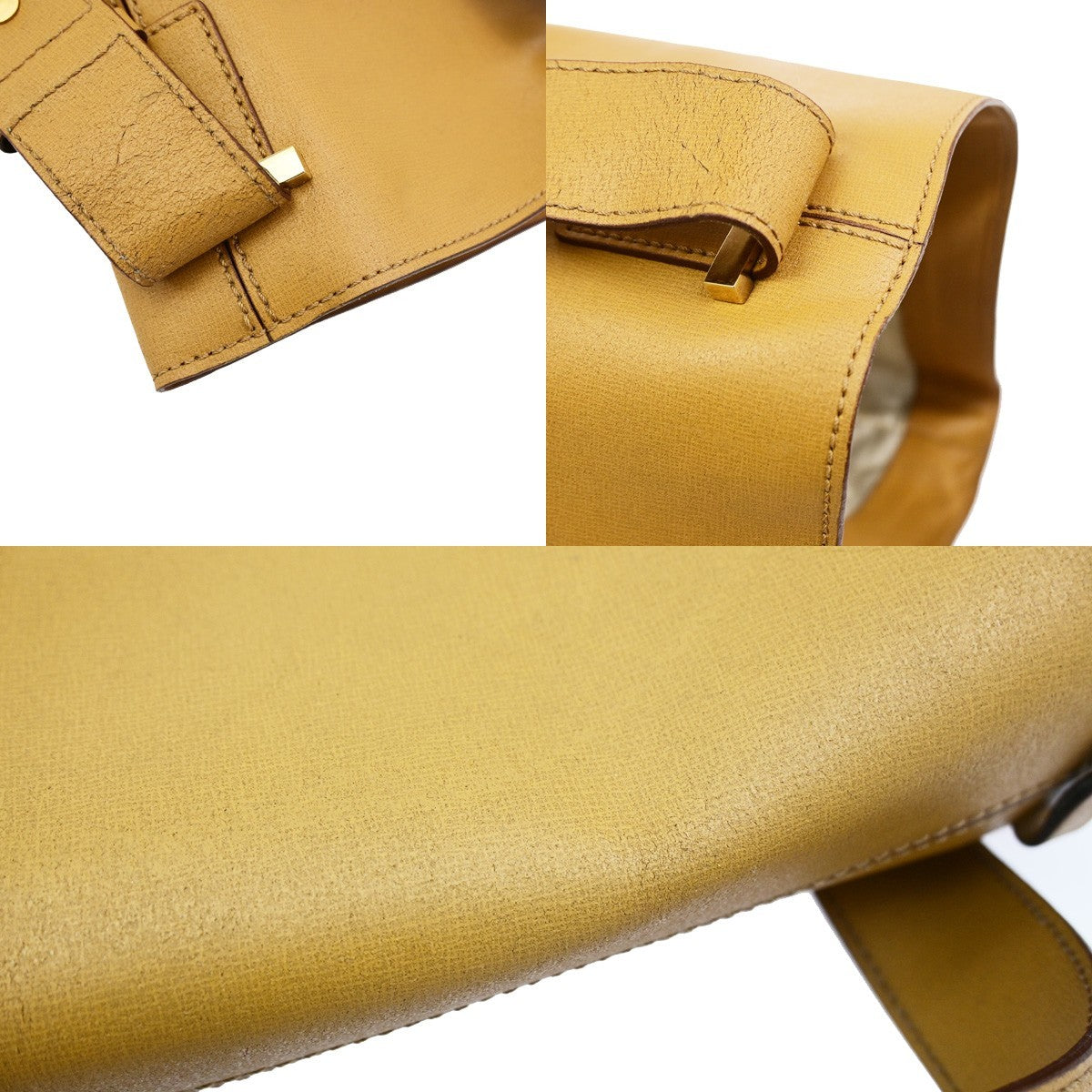 CELINE Logo Horse Carriage Shoulder Bag Leather Brown GHW Italy 68KD122