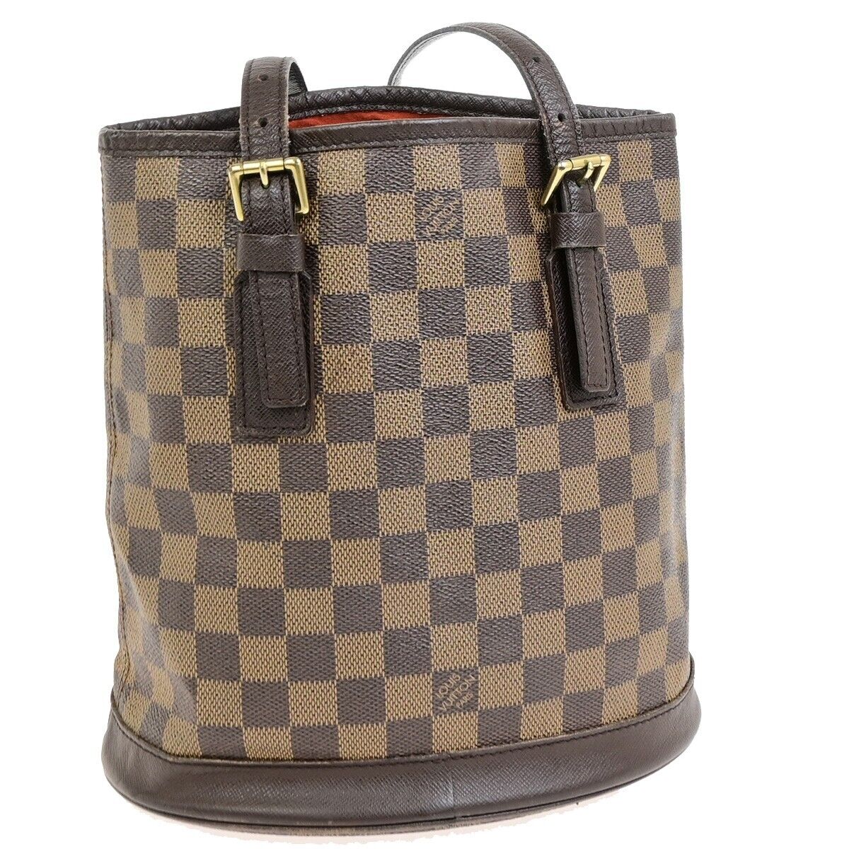 LOUIS VUITTON Marais Shoulder Bag Damier Ebene Leather Brown N42240 84EA283