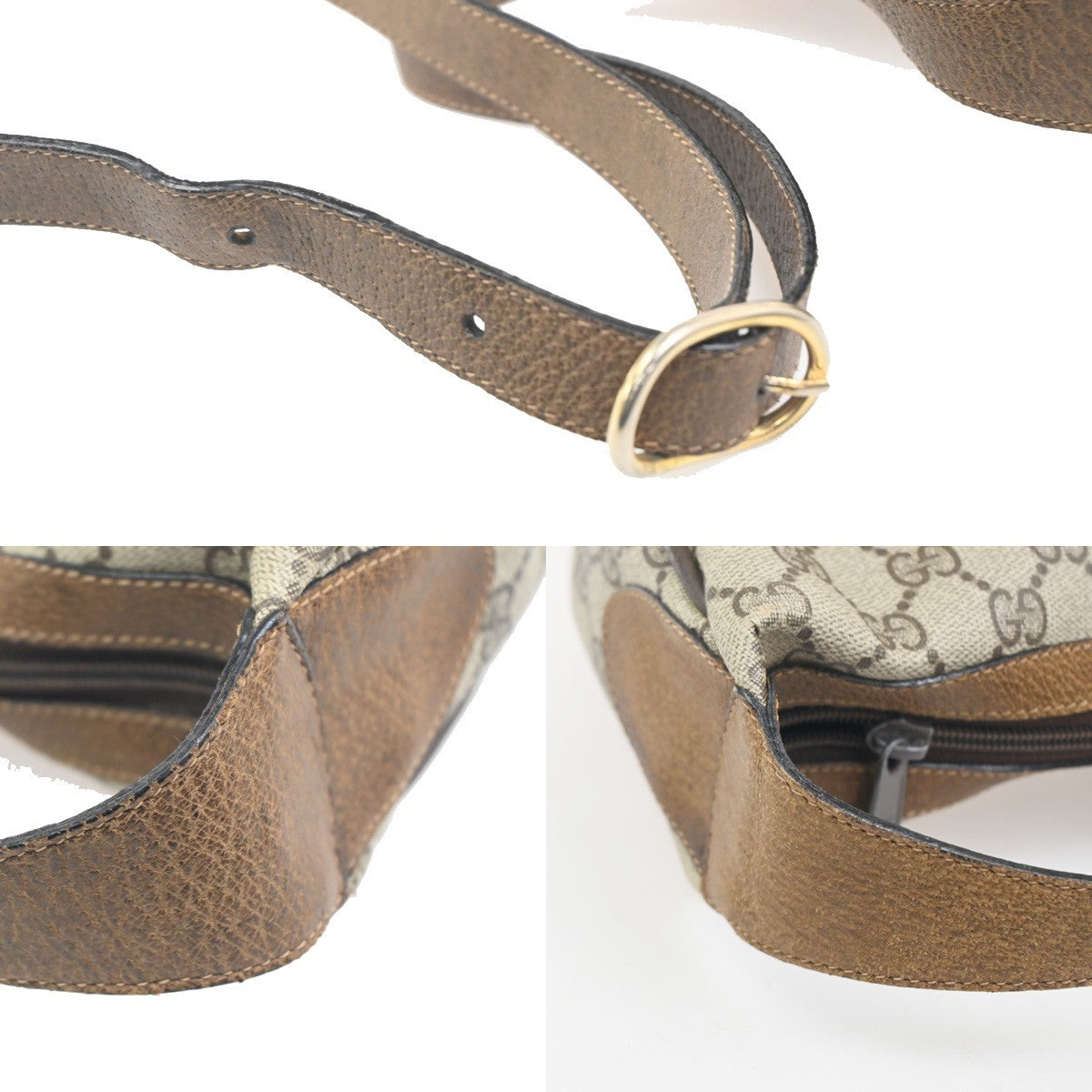 GUCCI Logo GG Pattern Sherry CrossBody Shoulder Bag PVC Leather BN Italy 31CA754