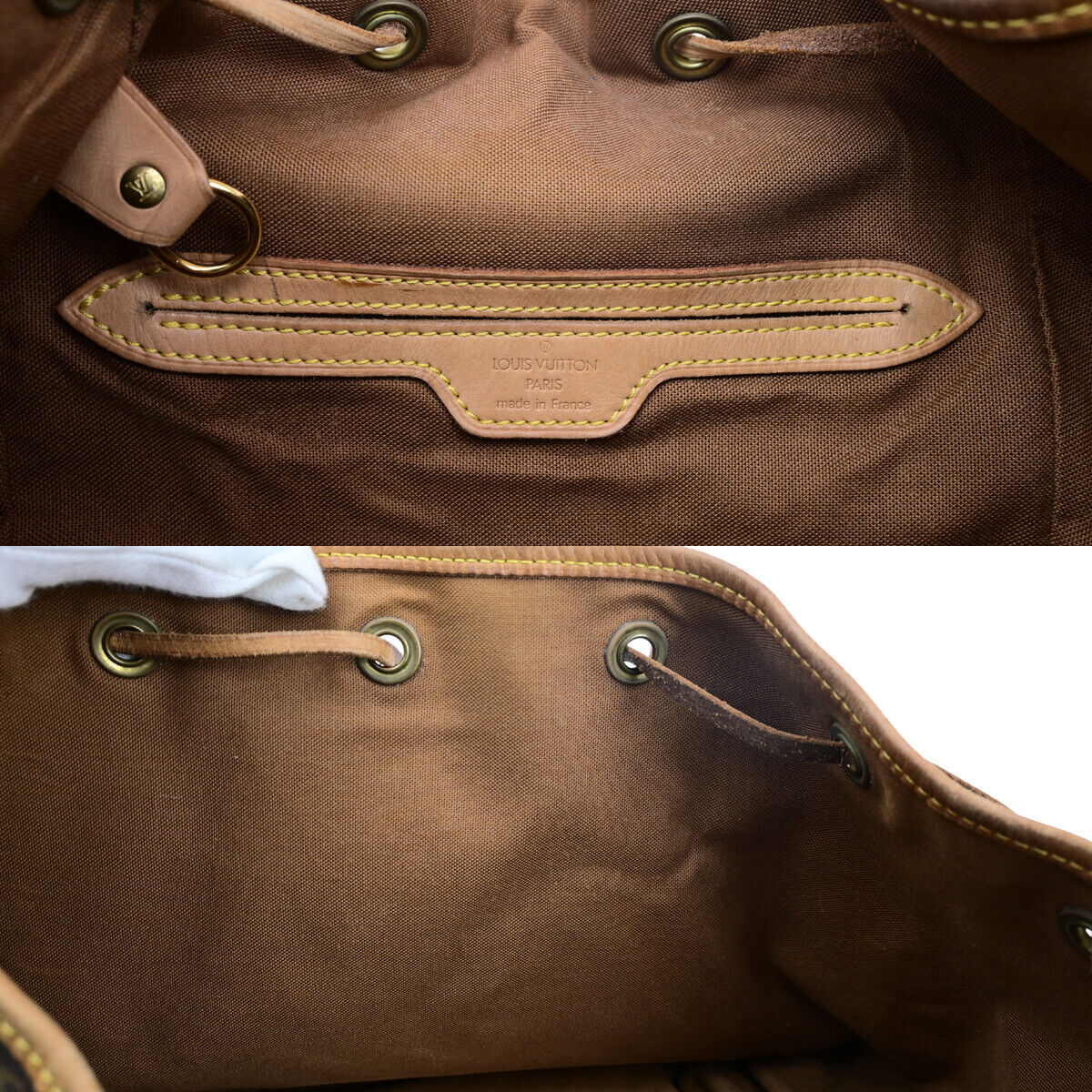 LOUIS VUITTON Montsouris GM Backpack Bag Monogram Leather Brown M51135 79YF441